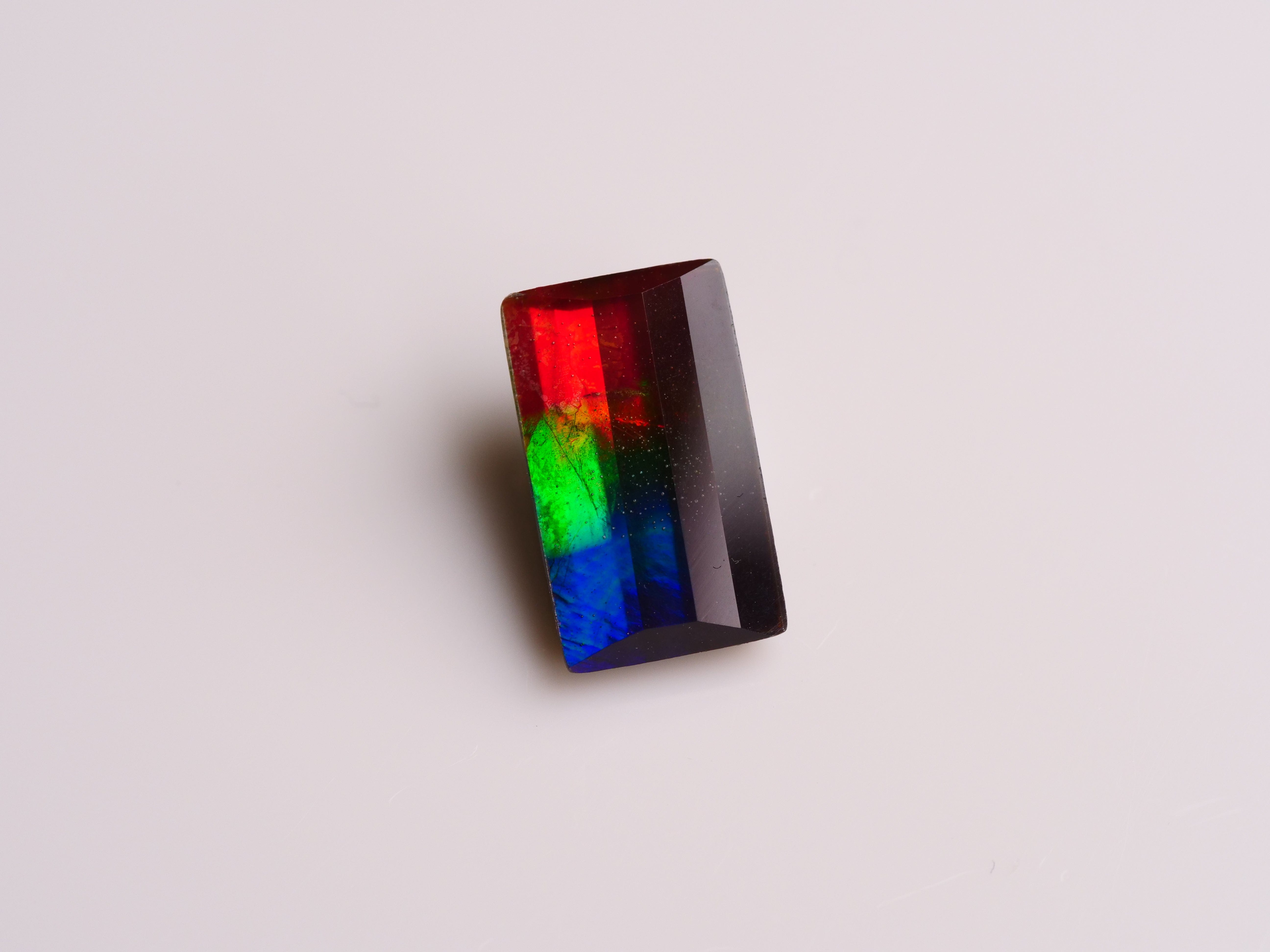 David Harry Jewels AAA Ammolite (12mm x 7mm) faceted bar.