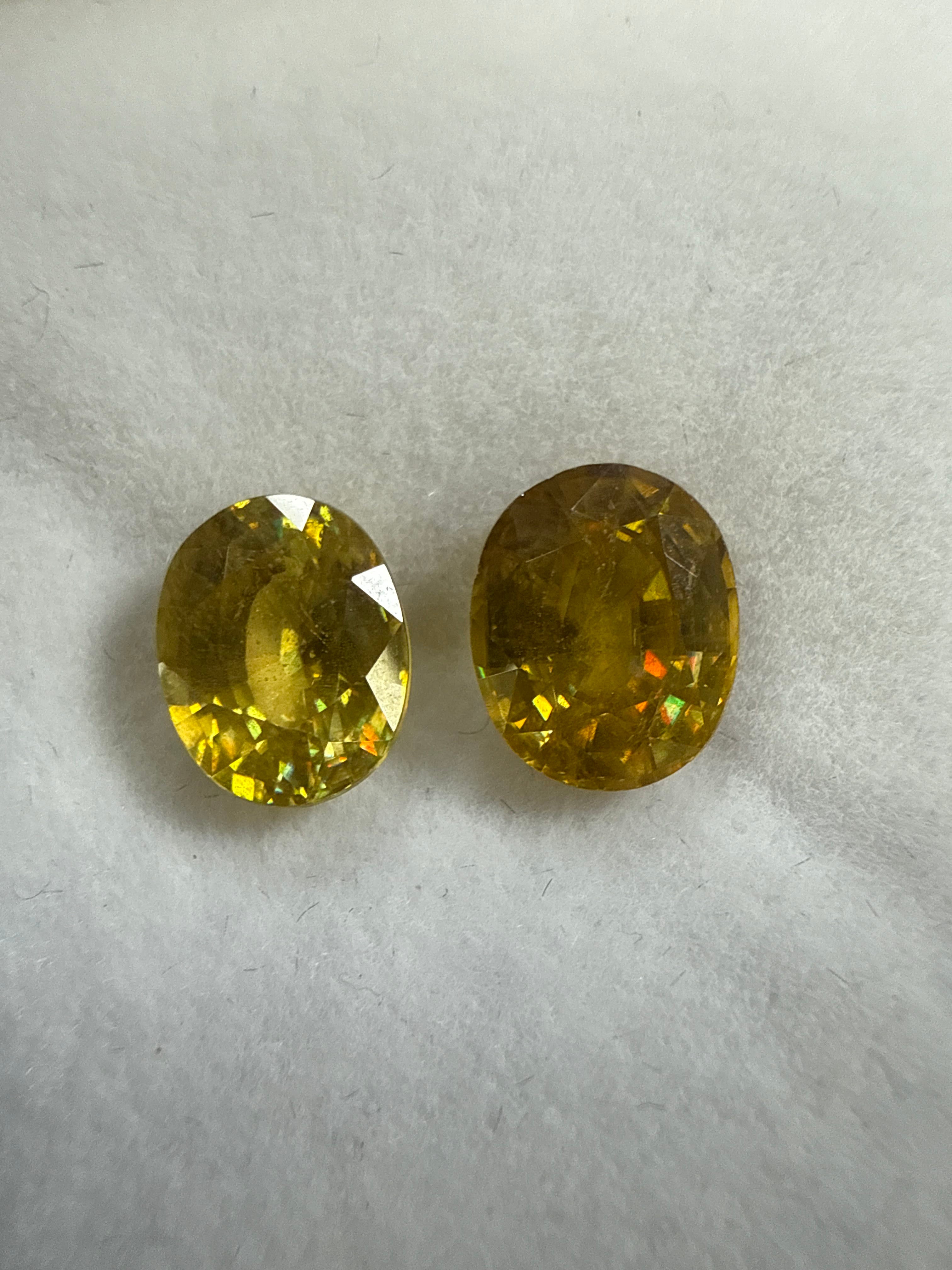 David Harry Jewels Ambilobe Sphene 5.12ct Oval Fancy Cut