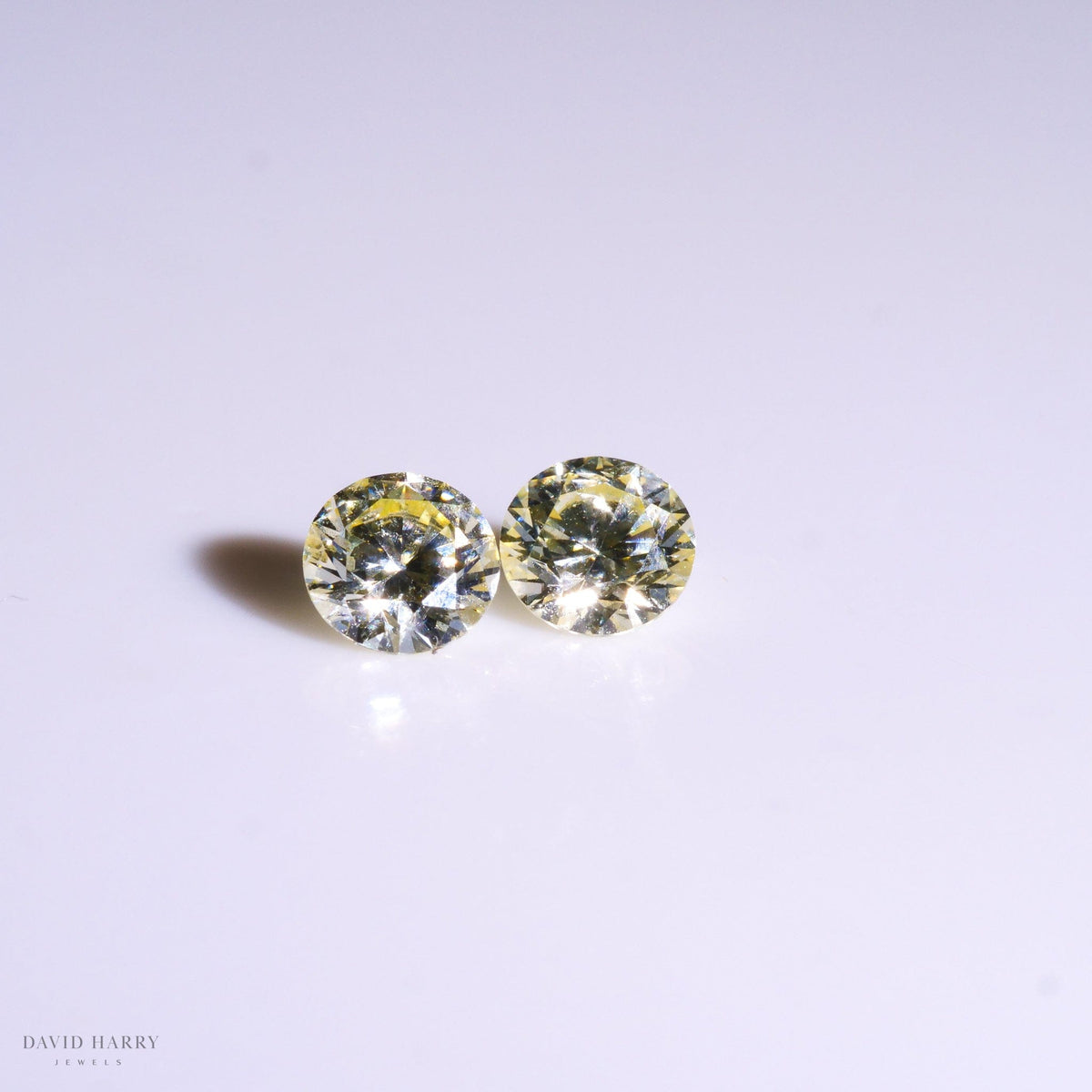 David Harry Jewels 0.36ct Ellendale Fancy Yellow Diamond Pair (3.6mm)