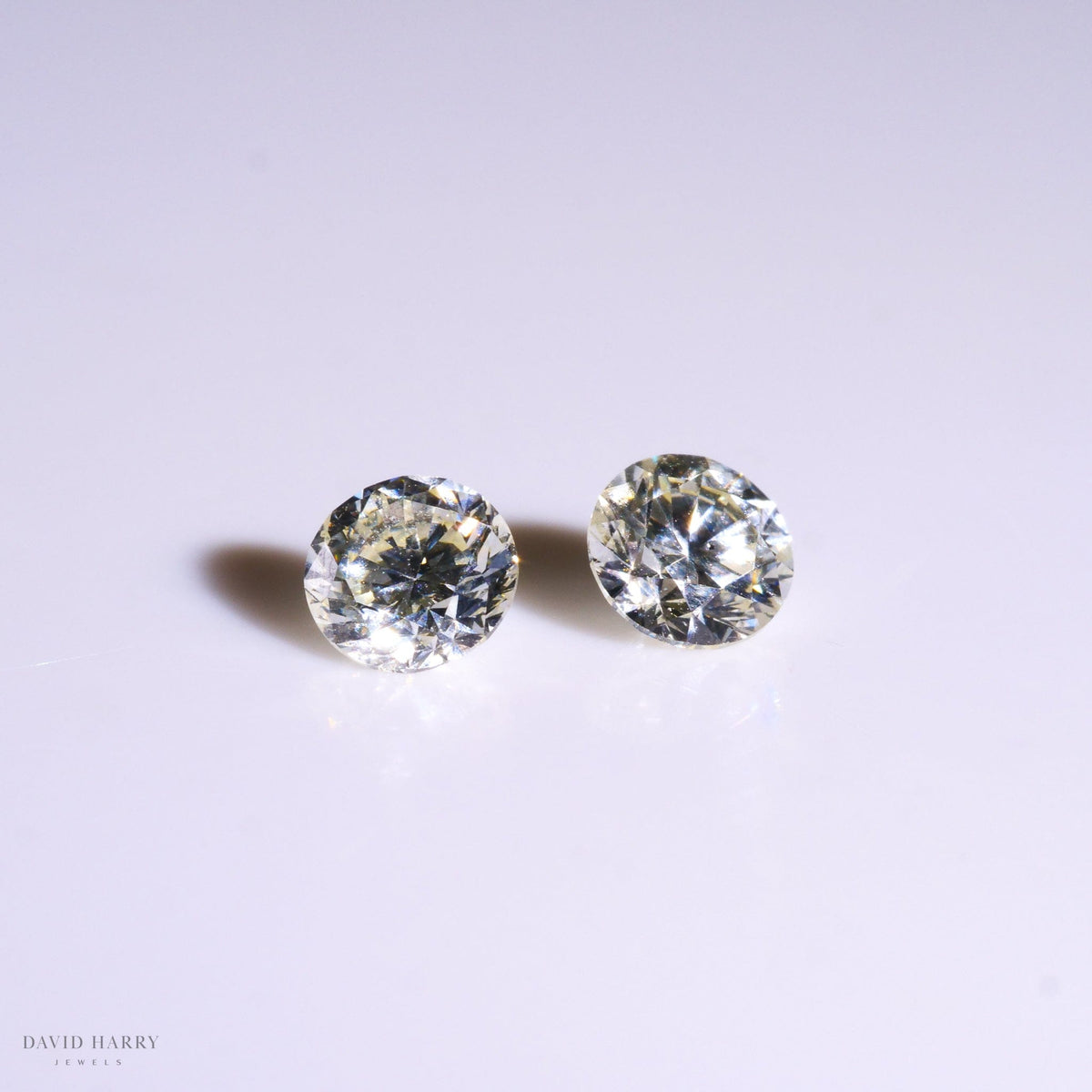 David Harry Jewels 0.46ct Ellendale Fancy Yellow Diamond Pair (3.8mm)