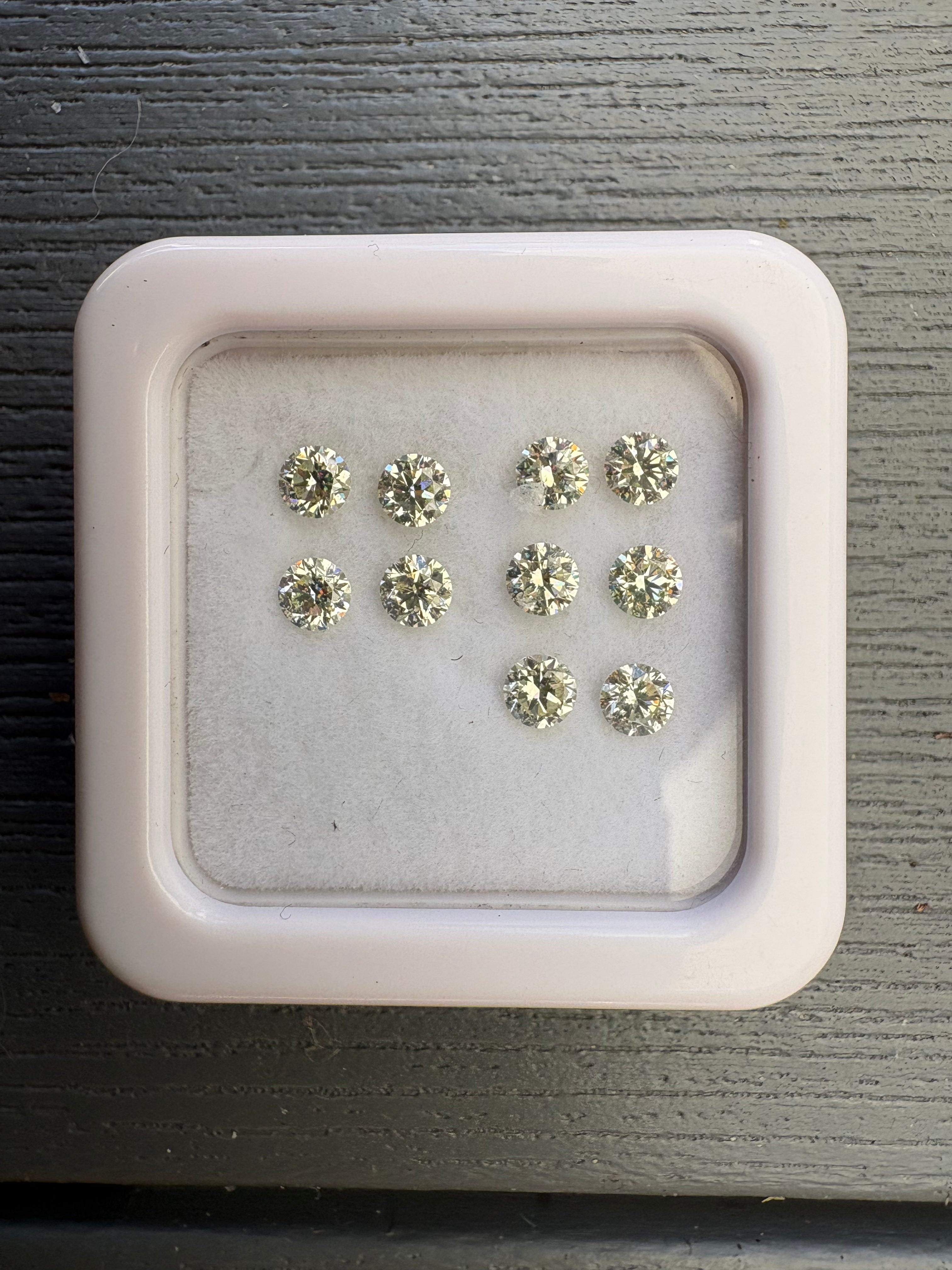 David Harry Jewels 0.46ct Ellendale Fancy Yellow Diamond Pair (3.9mm)