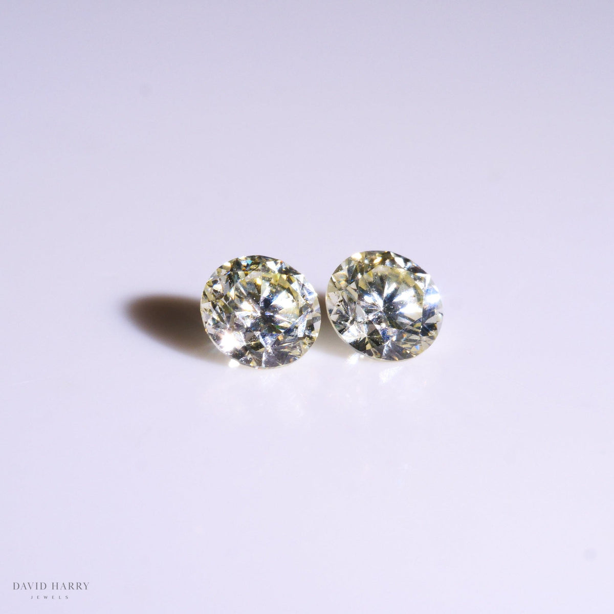 David Harry Jewels 0.46ct Ellendale Fancy Yellow Diamond Pair (3.9mm)