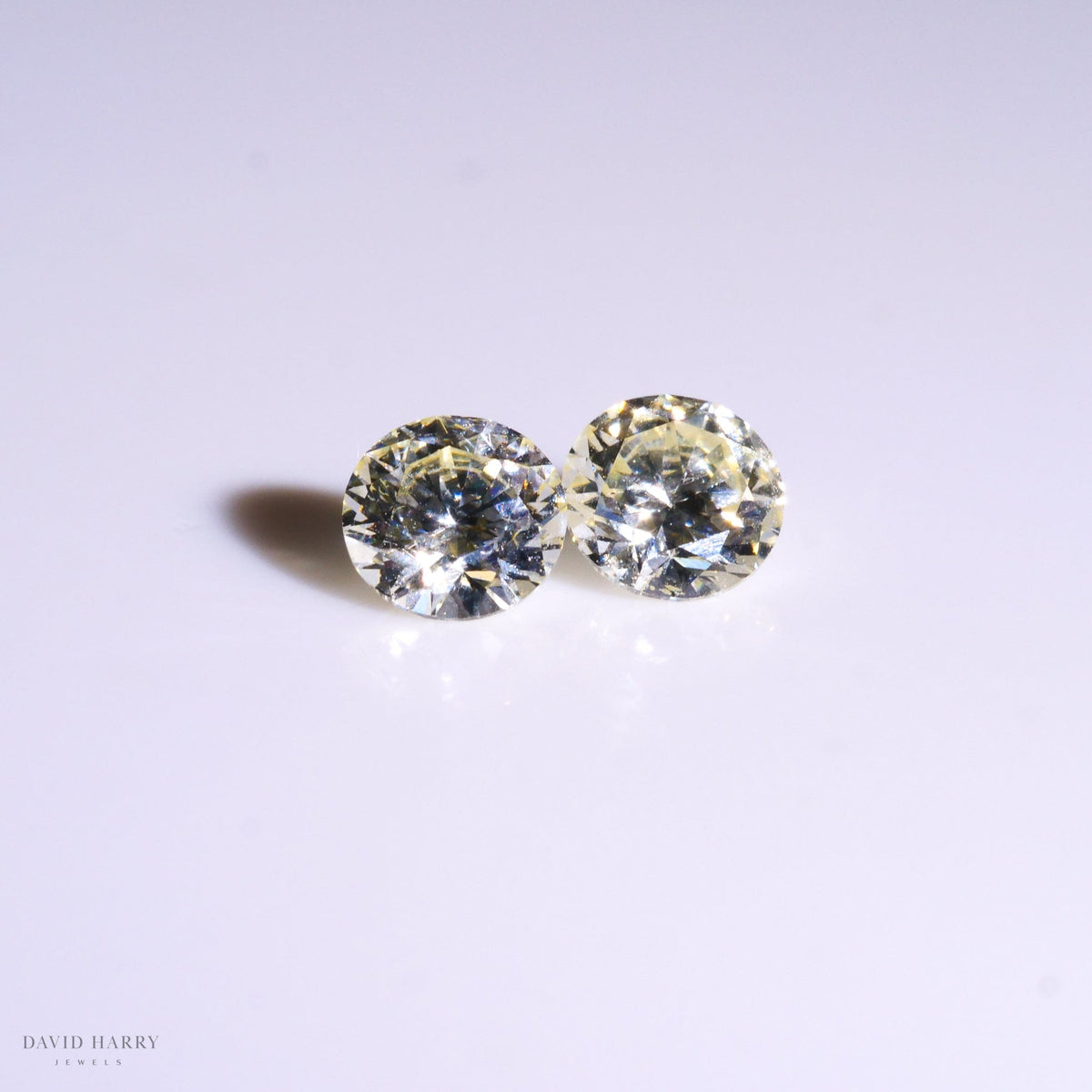 David Harry Jewels 0.58ct Ellendale Fancy Yellow Diamond Pair (4.2mm)