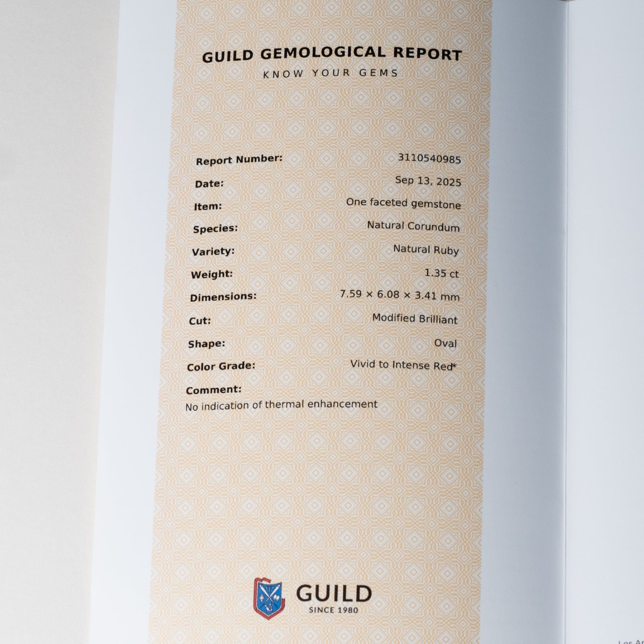 David Harry Jewels 1.35ct Certified No Heat Pigeon Blood Kashmir Ruby