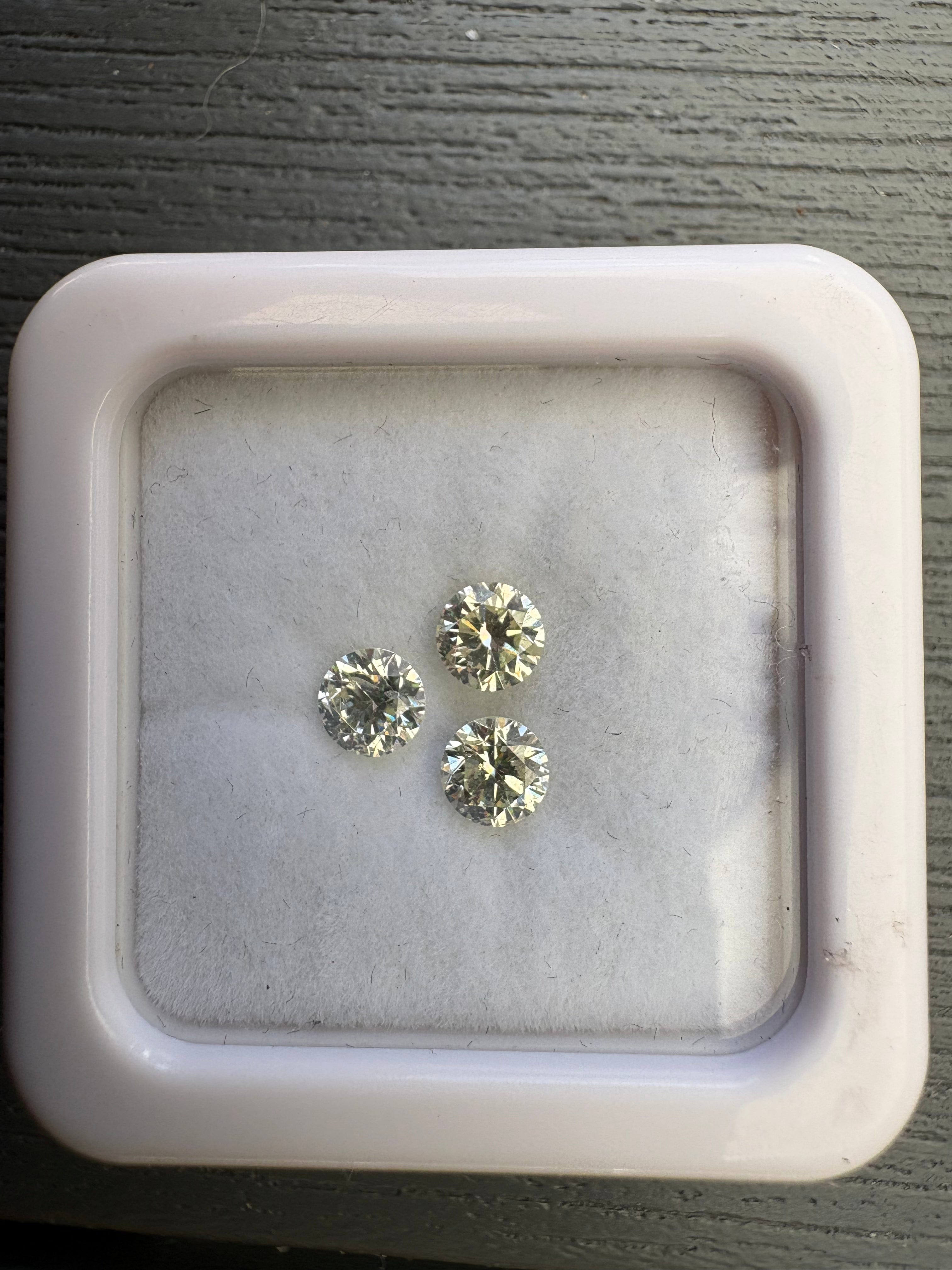 David Harry Jewels 1.41ct Ellendale Fancy Yellow Diamond Trio (4.9mm)