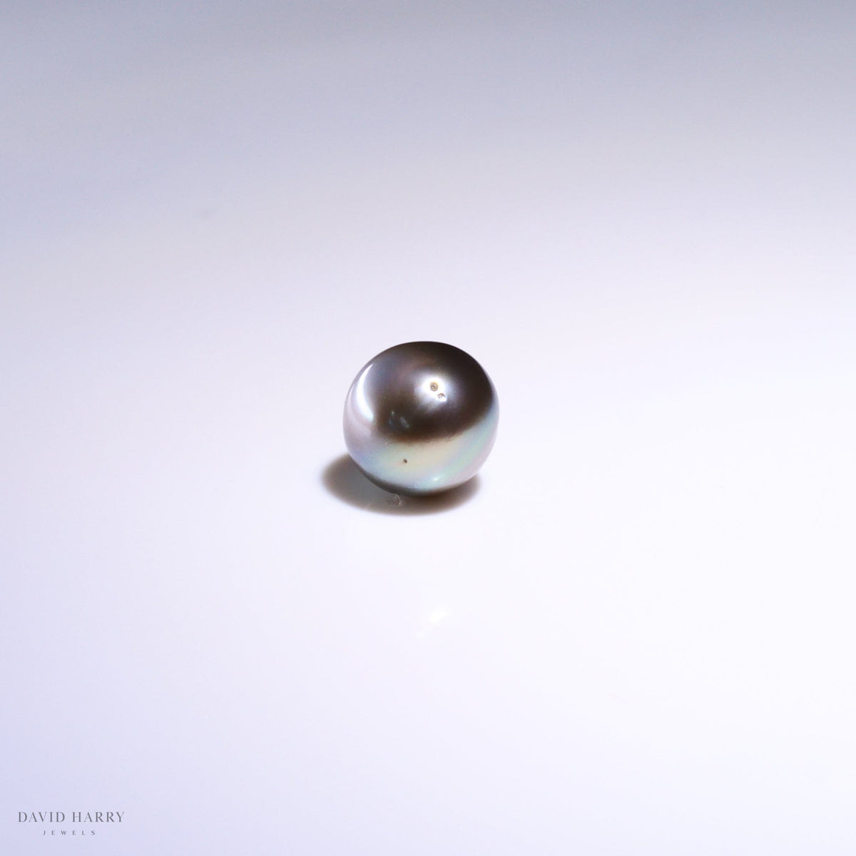 David Harry Jewels 11 x 10.5mm Silver Tahitian Pearl