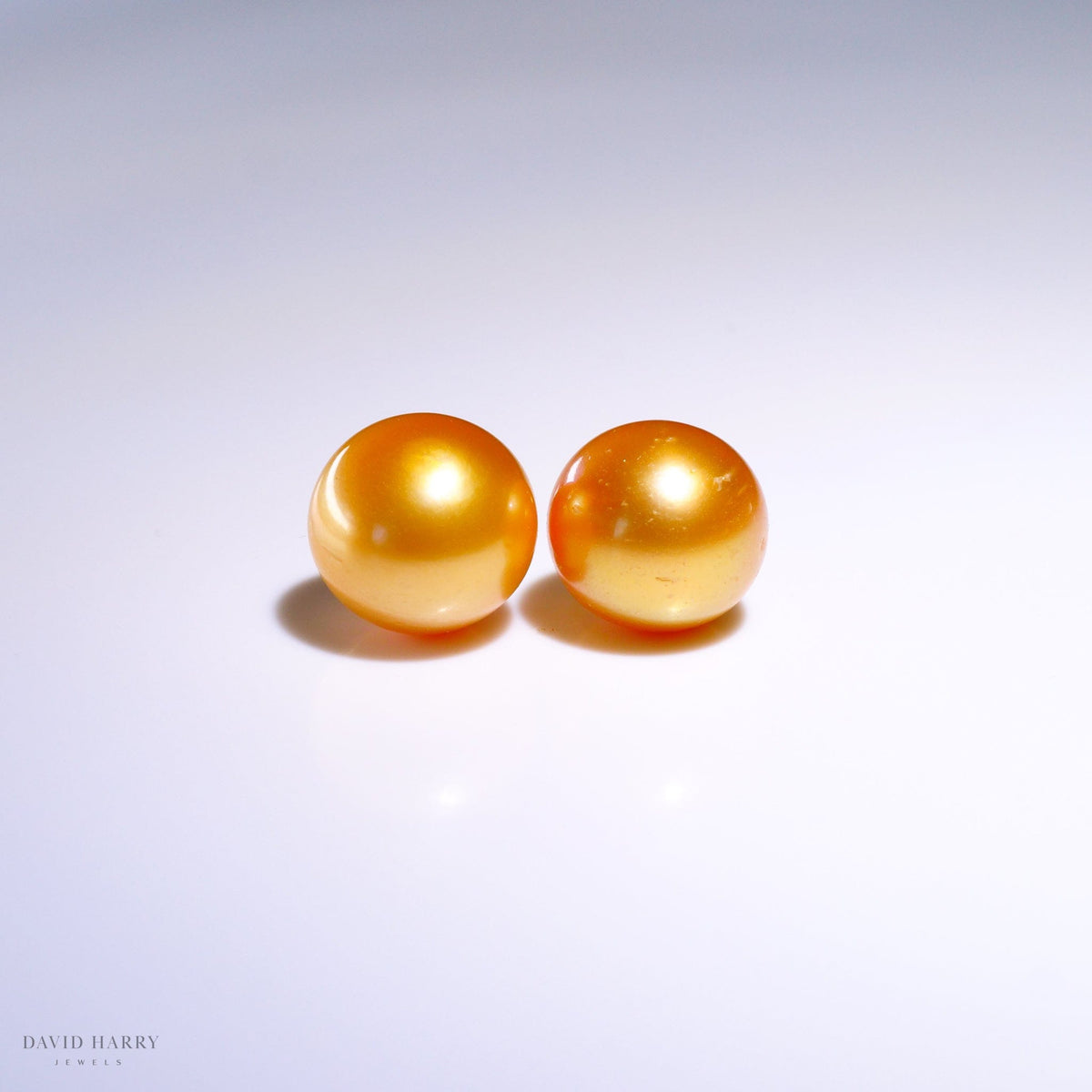 David Harry Jewels 12.5mm Golden South Sea Pearl Pair