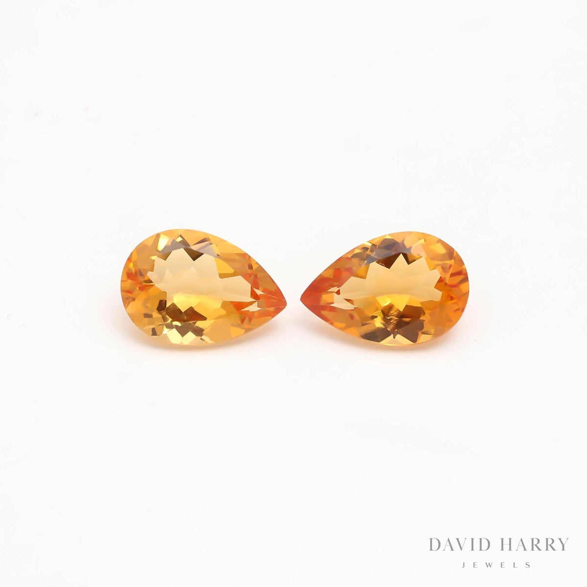 David Harry Jewels 12.95ct Yellow Citrine Pair