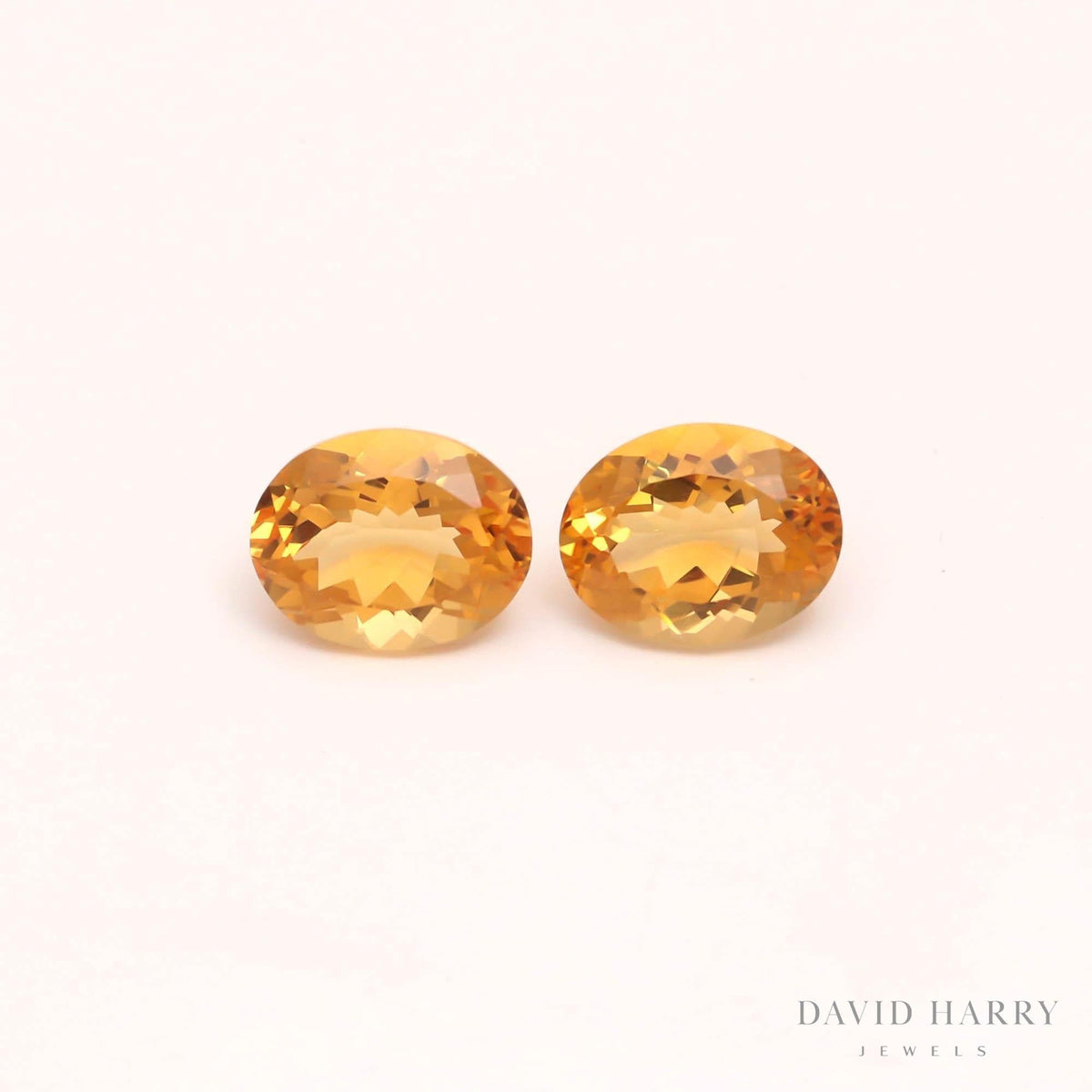 David Harry Jewels 13.73ct Yellow Citrine Pair