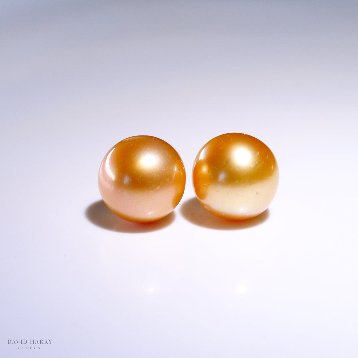 David Harry Jewels 15mm Golden South Sea Pearl Pair