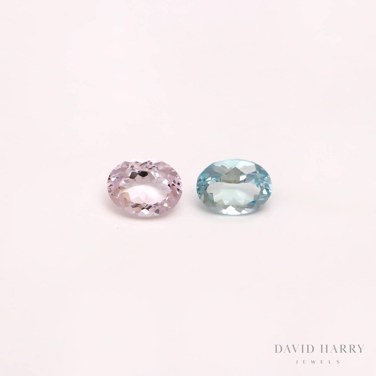 David Harry Jewels 3.55ct Aquamarine & Morganite Pair