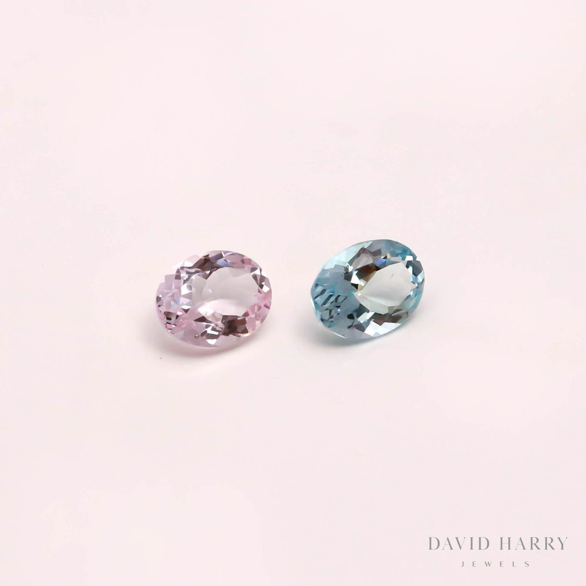 David Harry Jewels 3.55ct Aquamarine & Morganite Pair