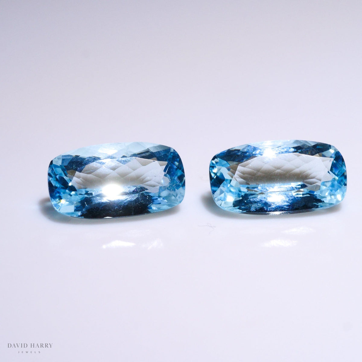 David Harry Jewels 3.94ct Aquamarine Pair