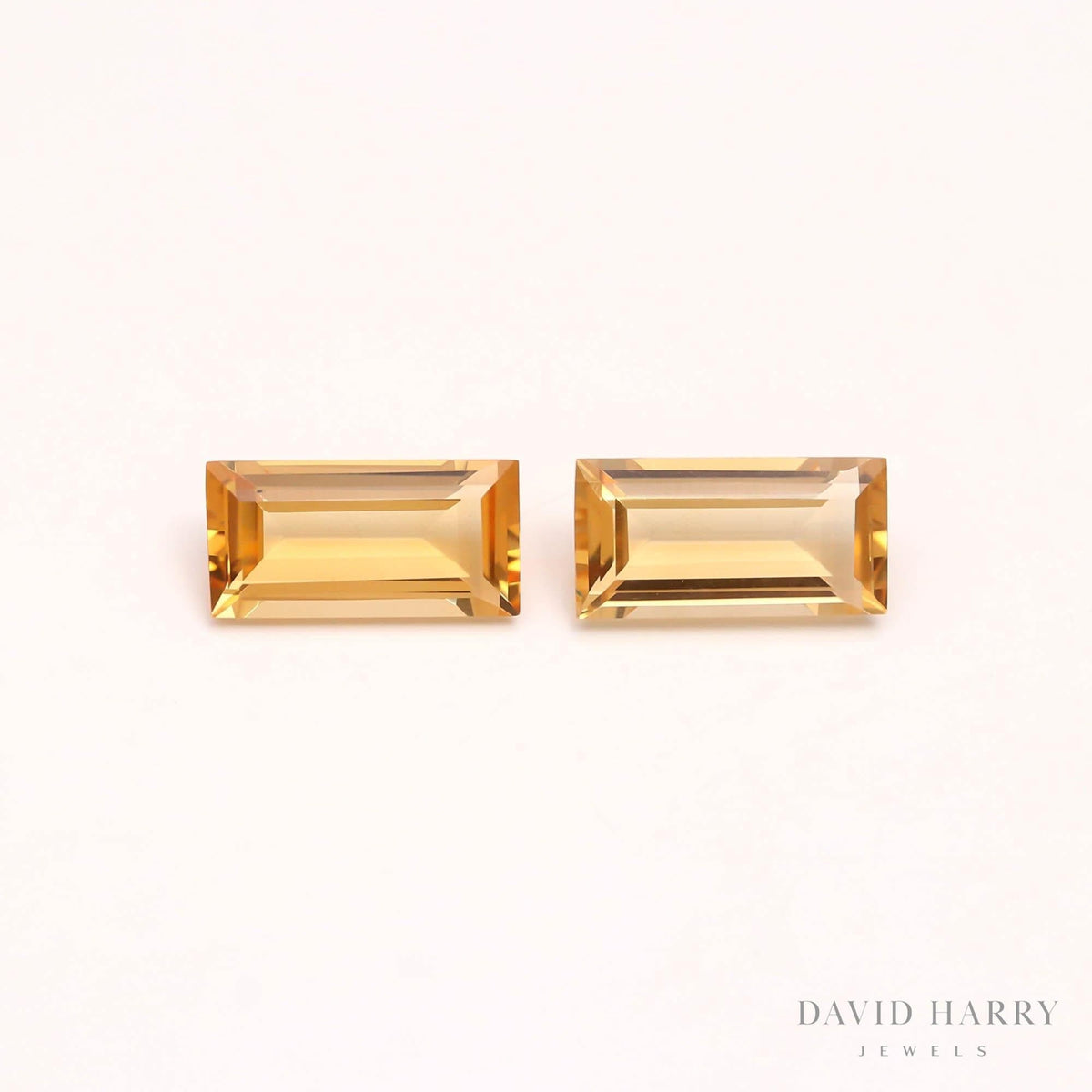 David Harry Jewels 7.27ct Yellow Citrine Pair