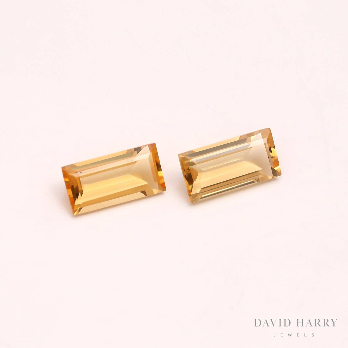 David Harry Jewels 7.27ct Yellow Citrine Pair