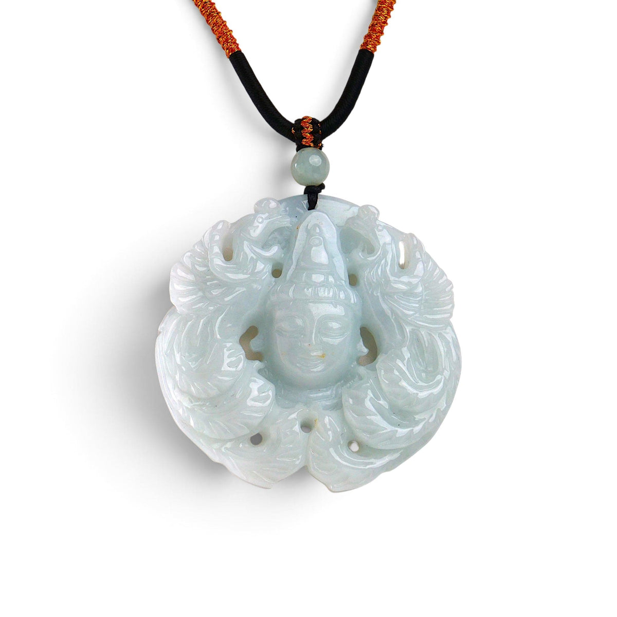 David Harry Jewels Type A Burmese Jadeite Phoenix Carving Pendant Necklace