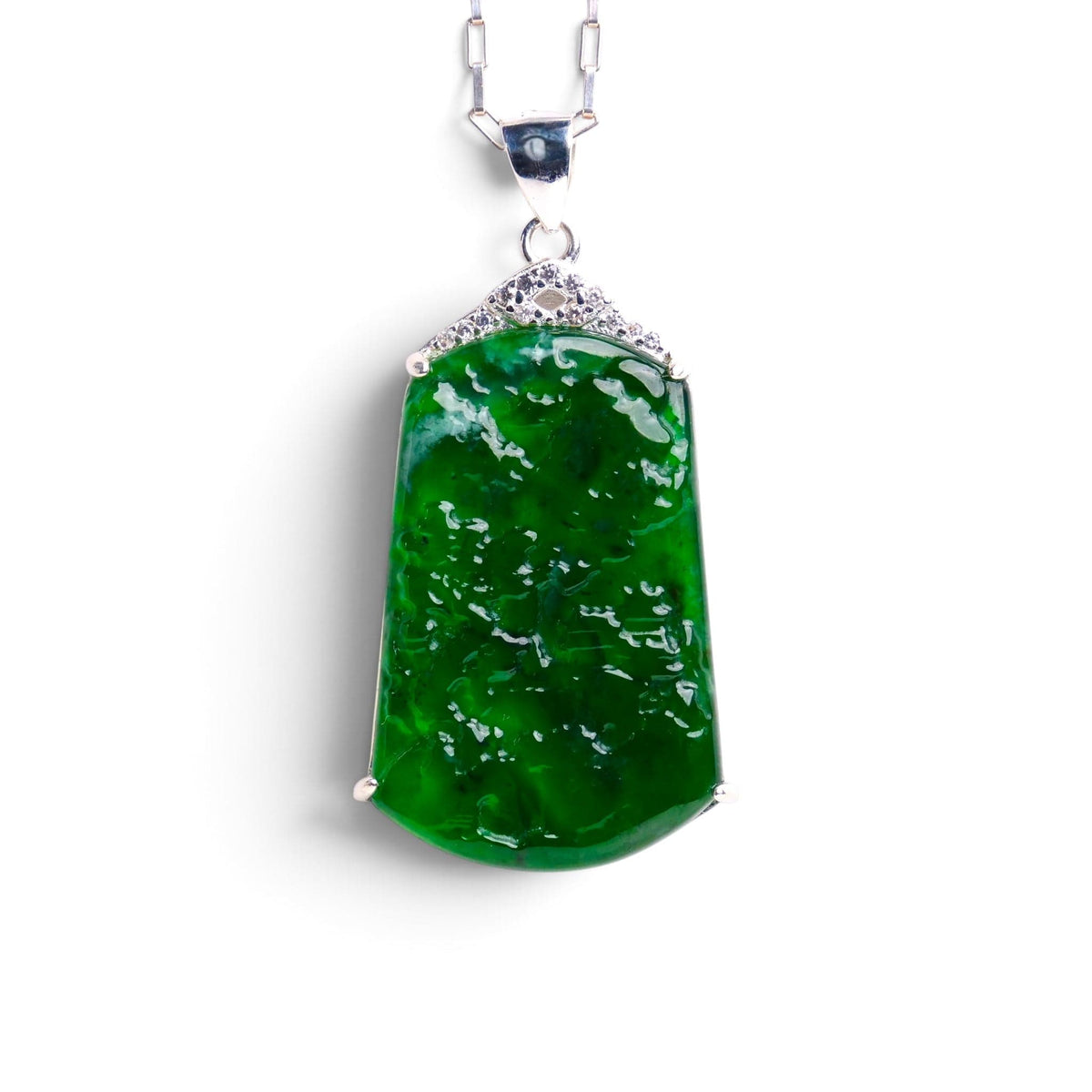 David Harry Jewels Fei Cui Imperial Jadeite Landscape Pendant