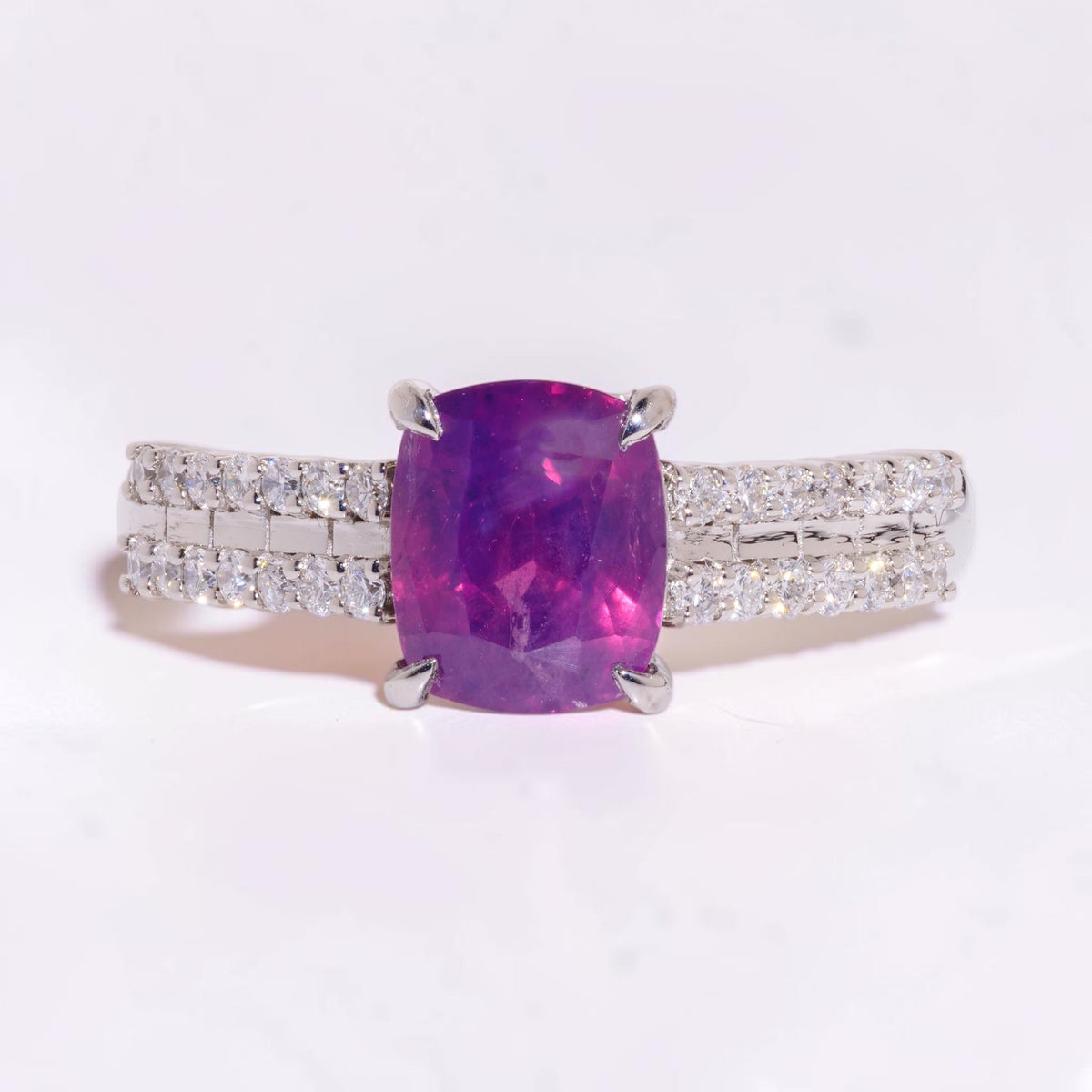 David Harry Jewels 1.98ct Kashmir Sapphire and Diamond Ring in 950 Platinum