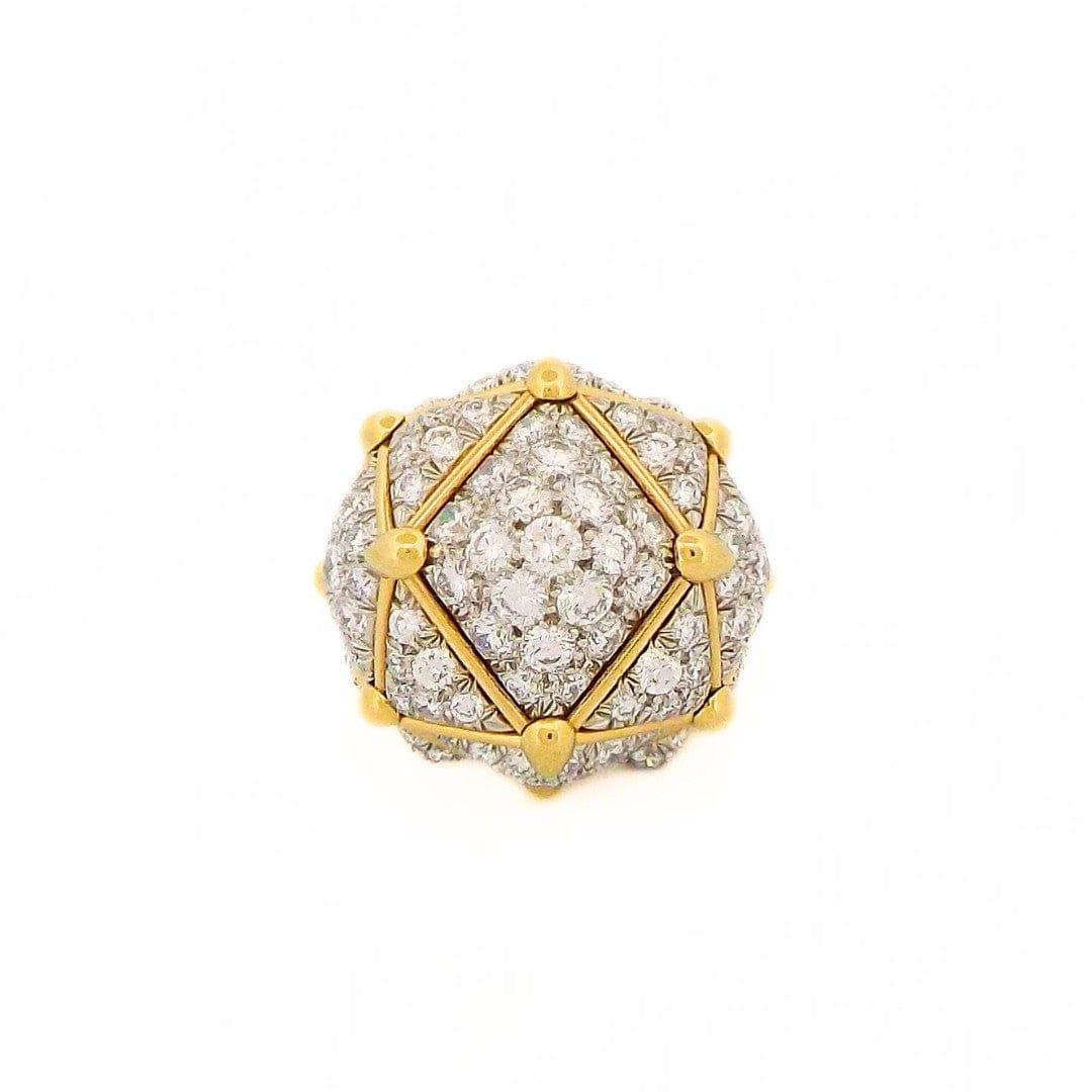 David Webb David Webb 18K Diamond Geodesic Dome Ring ASC6866