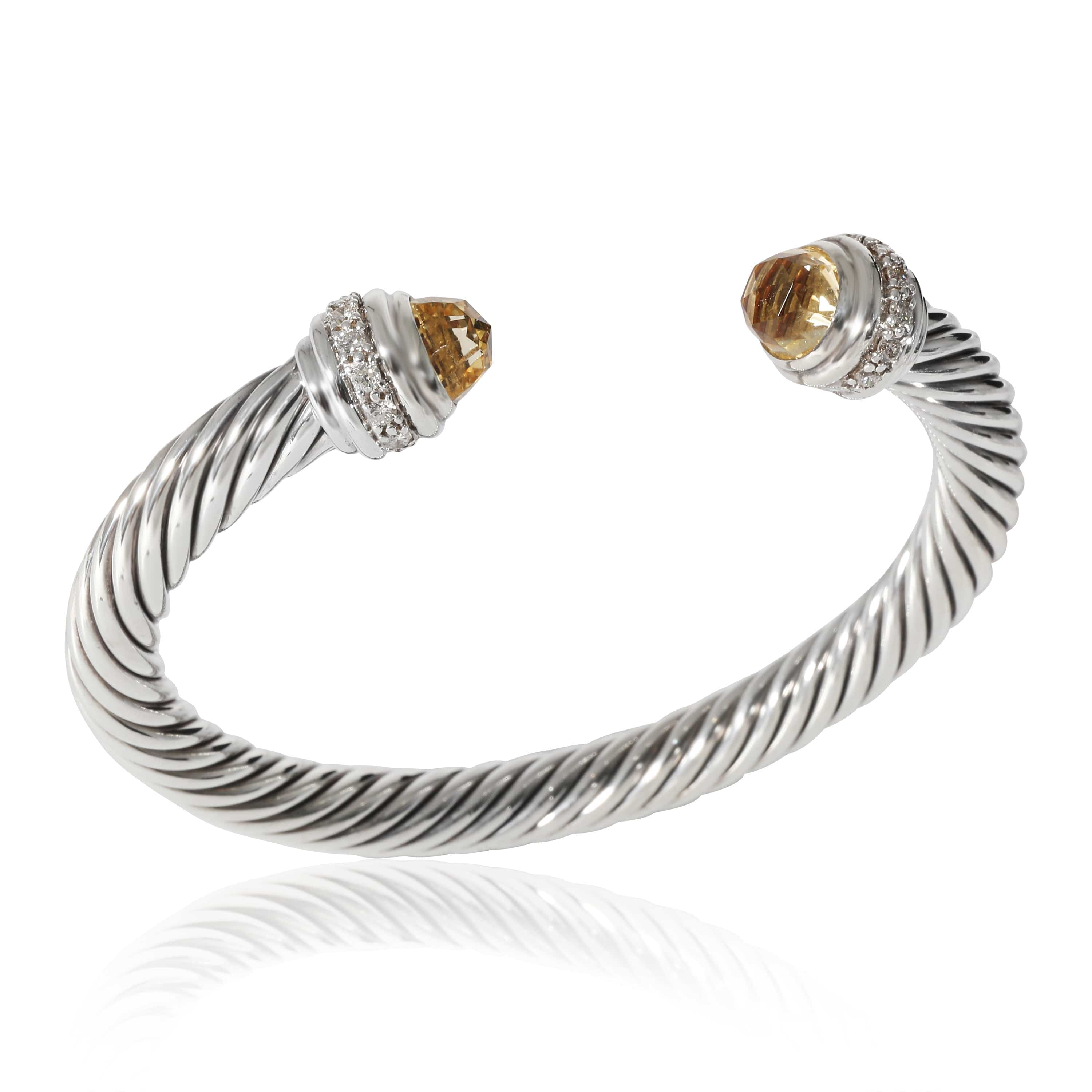 David Yurman David Yurman Cable Bracelet With Citrine in Sterling Silver 0.41 CTW