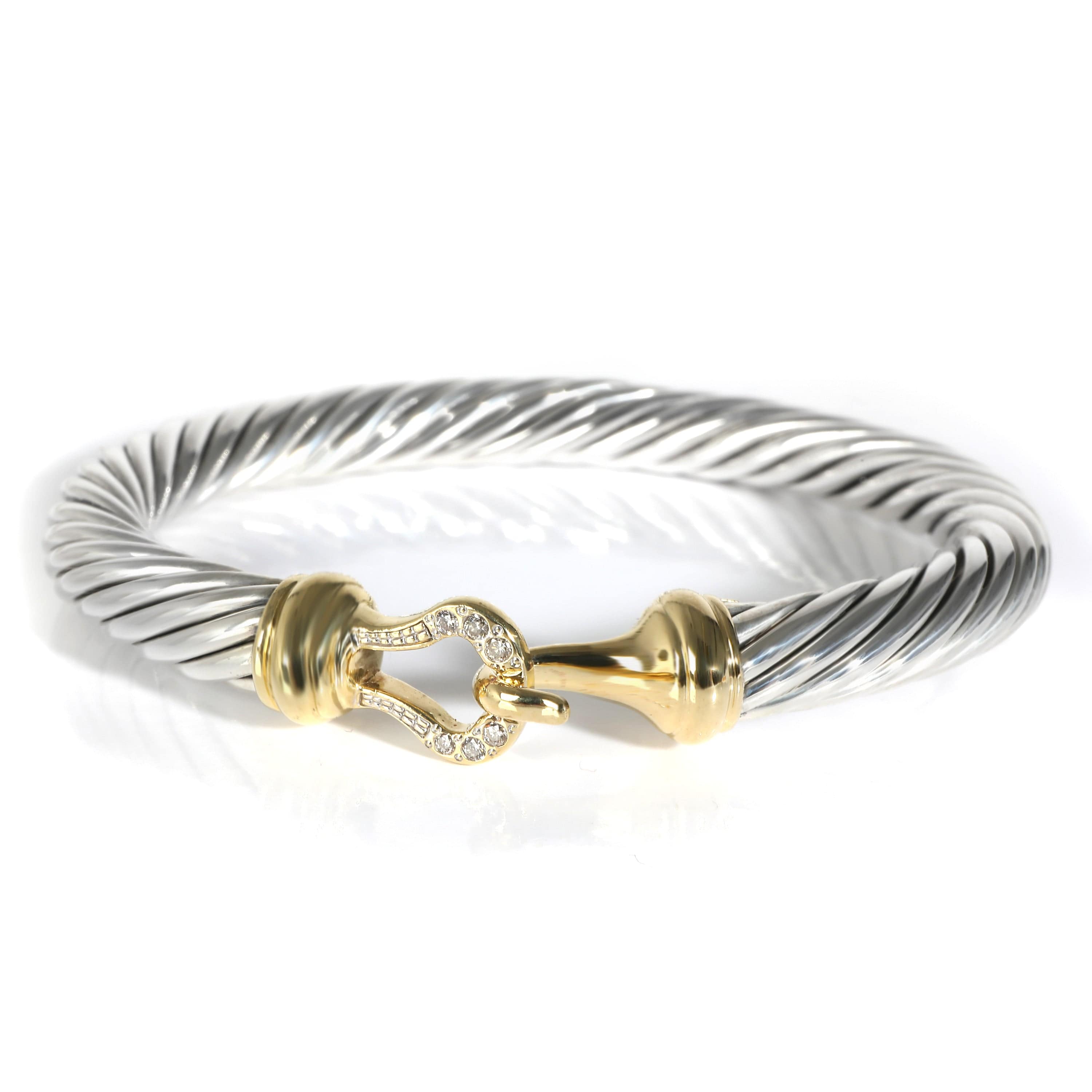 David Yurman David Yurman Cable Collectibles Bracelet in 18k Yellow Gold/Sterling Silver 0.09