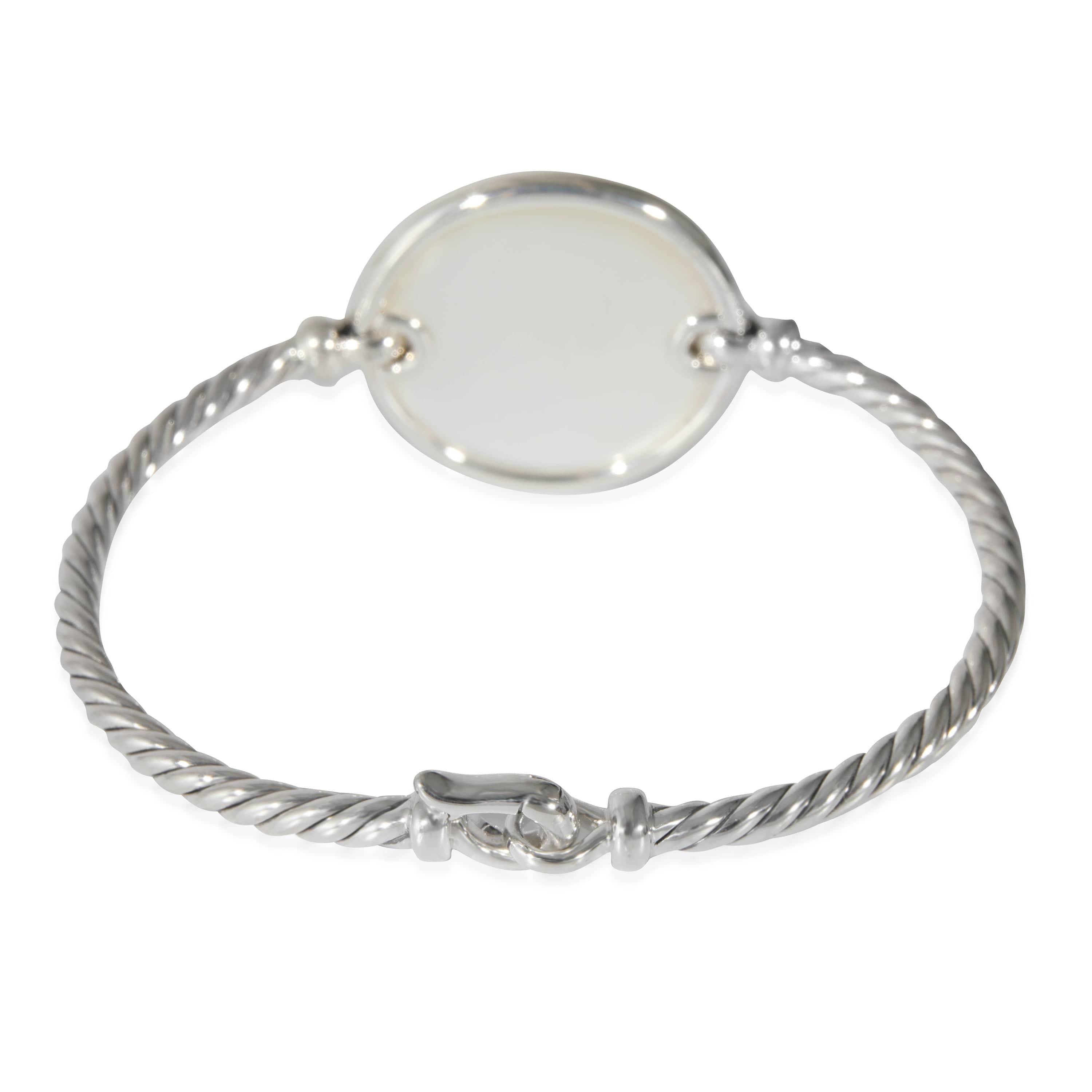 David Yurman David Yurman Elements Mother of Pearl & Diamond Bracelet in Silver 0.07 CTW