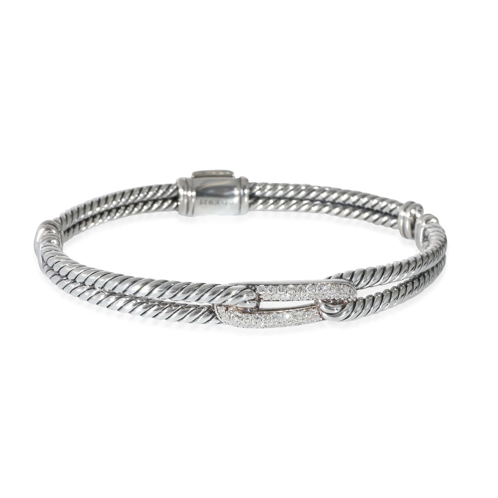 David Yurman Labyrinth Diamond Bracelet in Sterling Silver 0.27 CTW ...