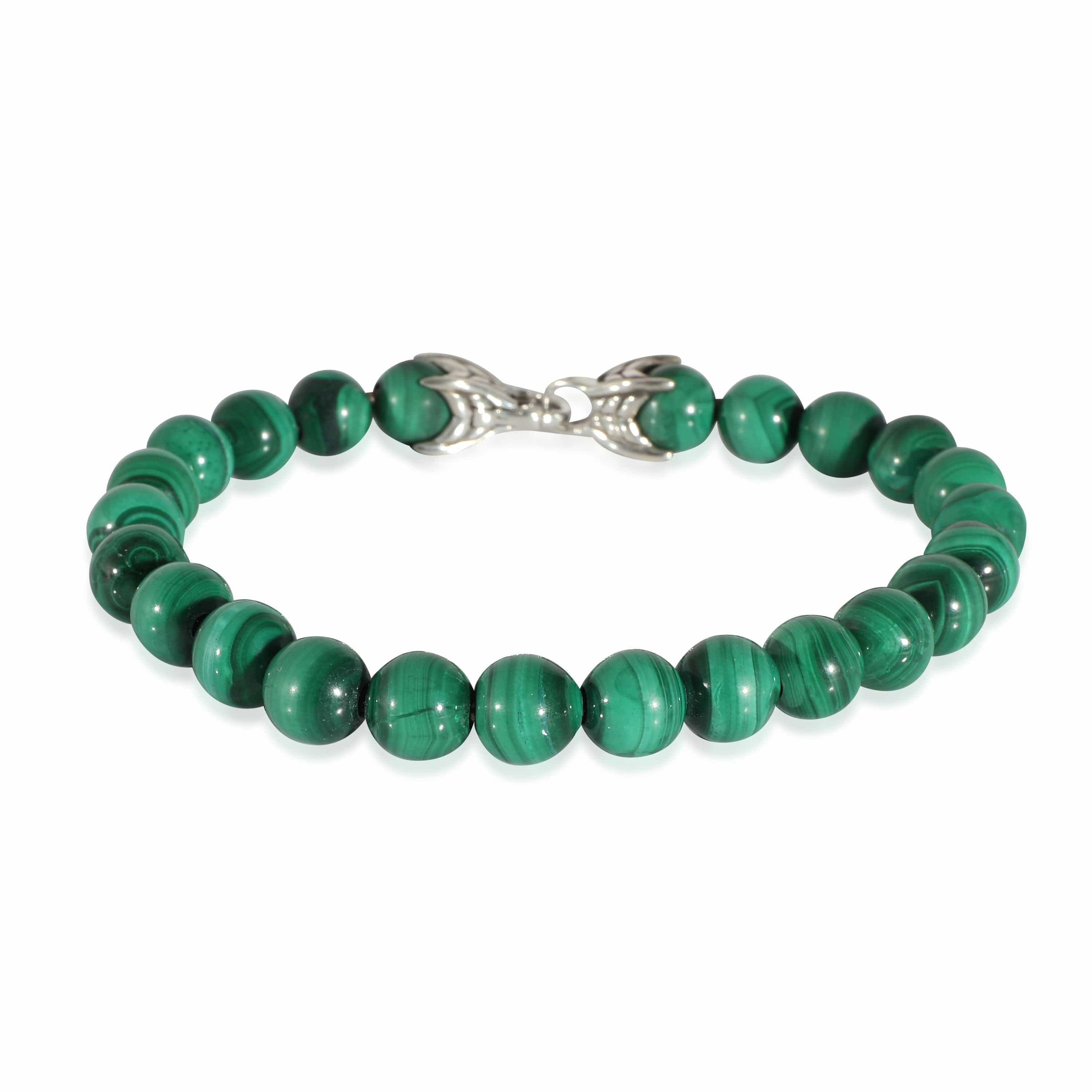 David Yurman David Yurman Spiritual Beads Malachite Bracelet in Sterling Silver