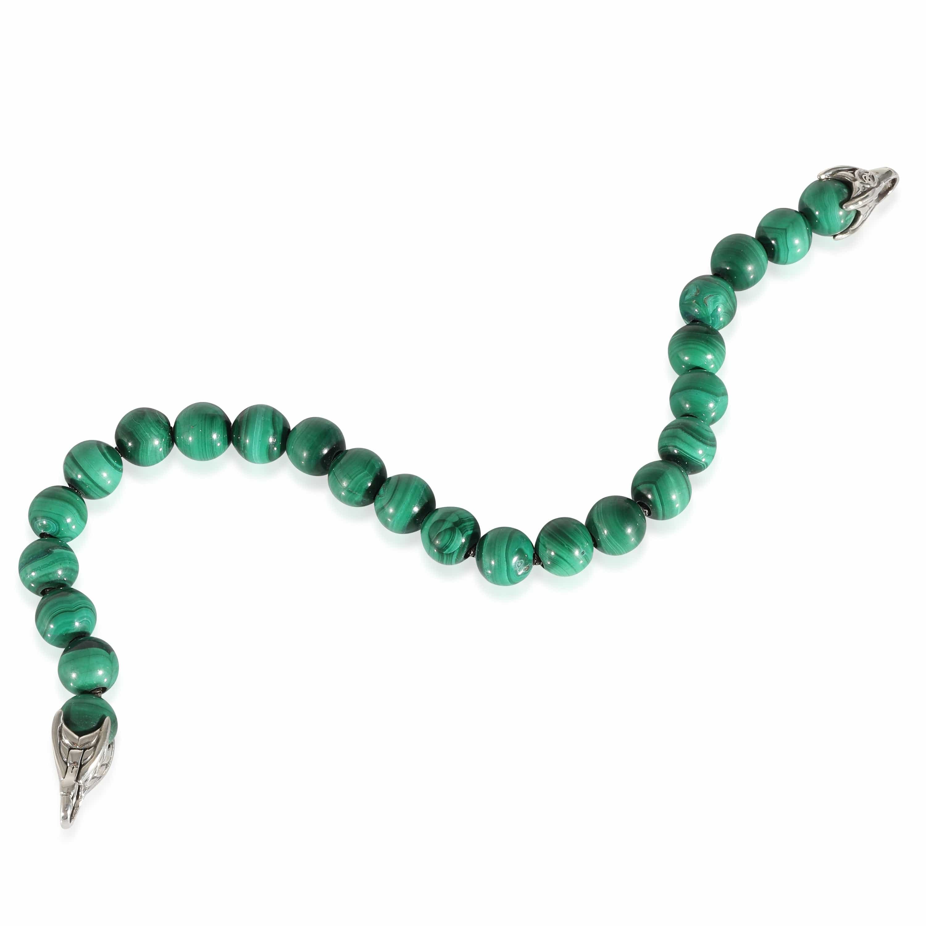 David Yurman David Yurman Spiritual Beads Malachite Bracelet in Sterling Silver