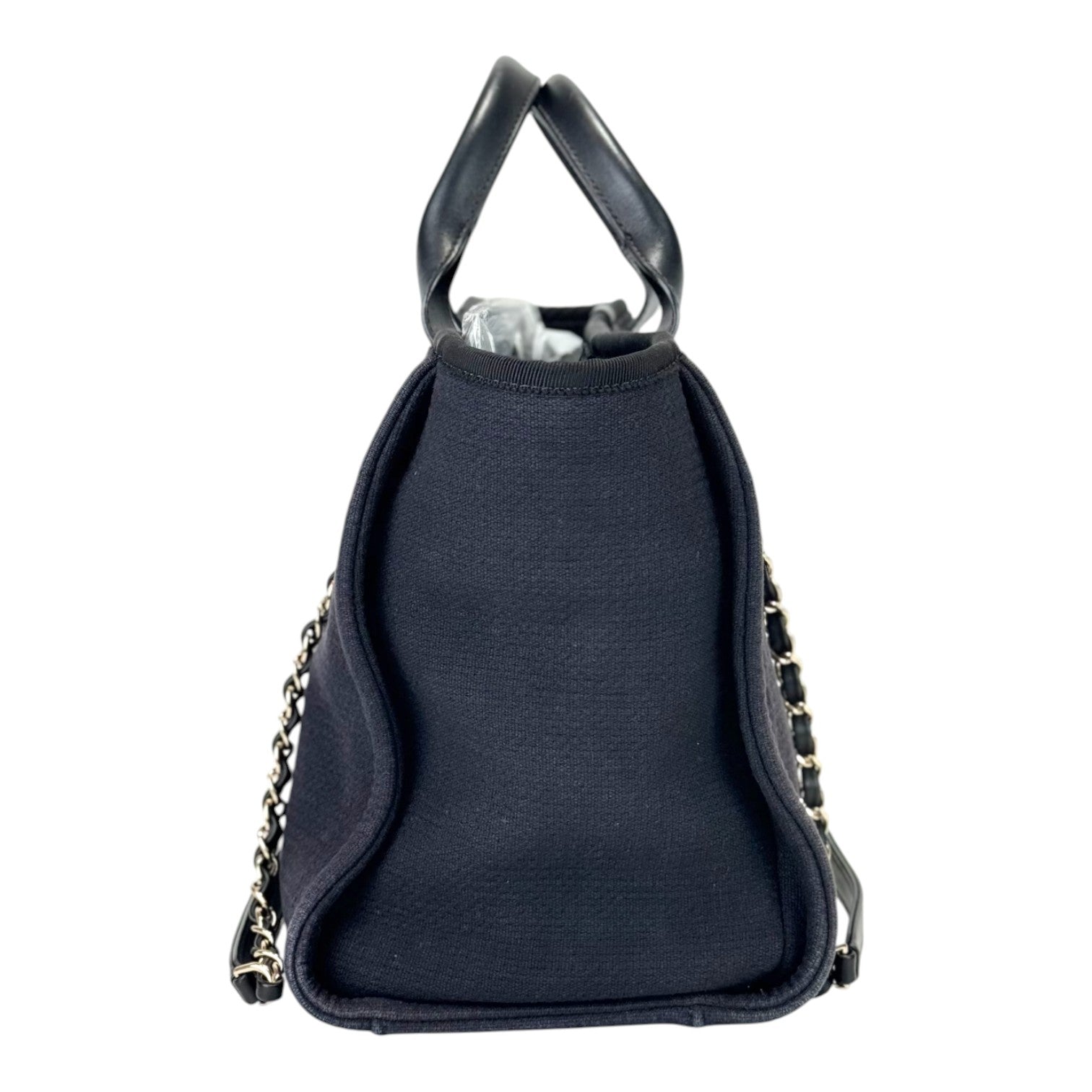 Chanel Dark Blue Deauville Small Tote Bag