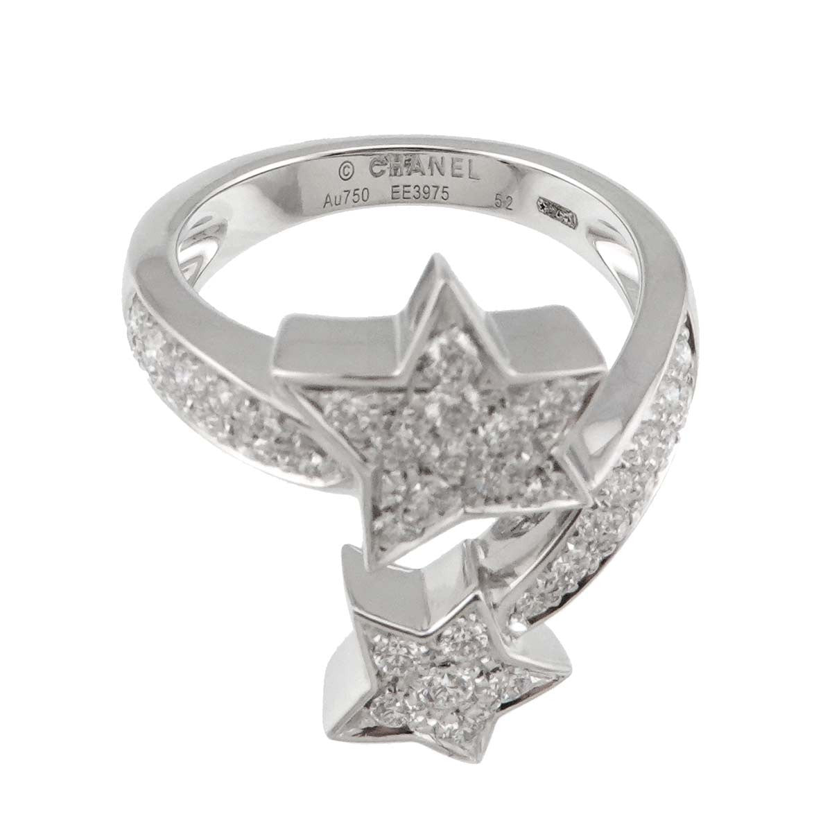 CHANEL Comet Diamond Ring 18K White Gold 750 size52 5.75-6(US) 902976022