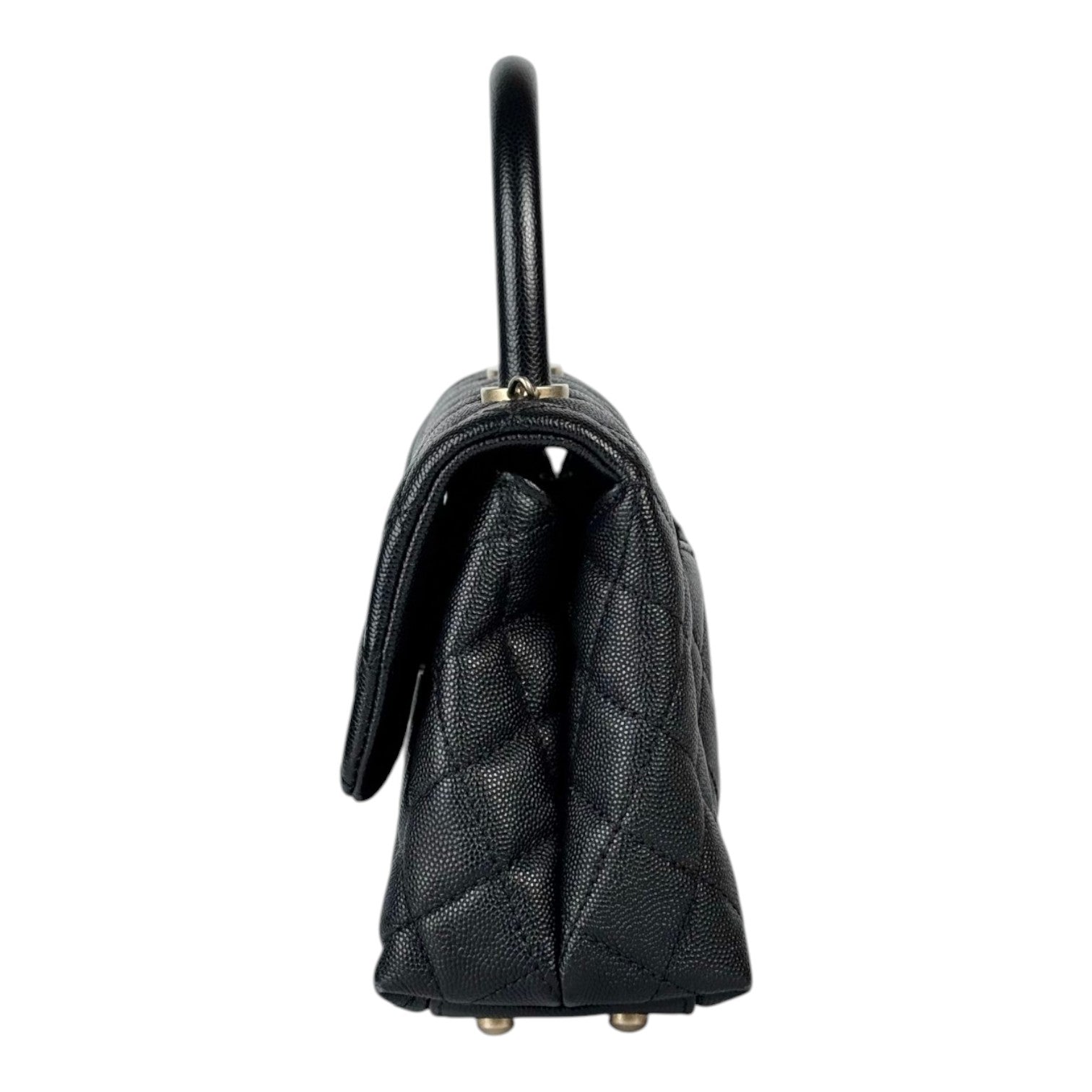 Chanel Coco Handle Small Black Caviar GHW Bag