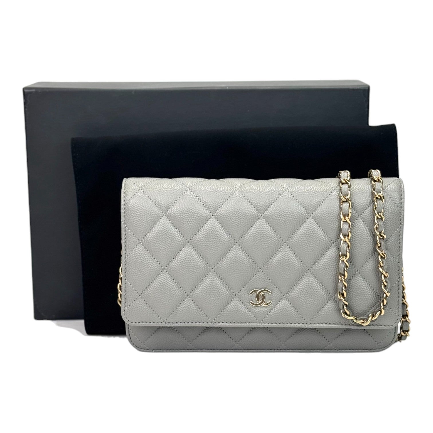 Chanel Wallet on Chain Gray Caviar Bag