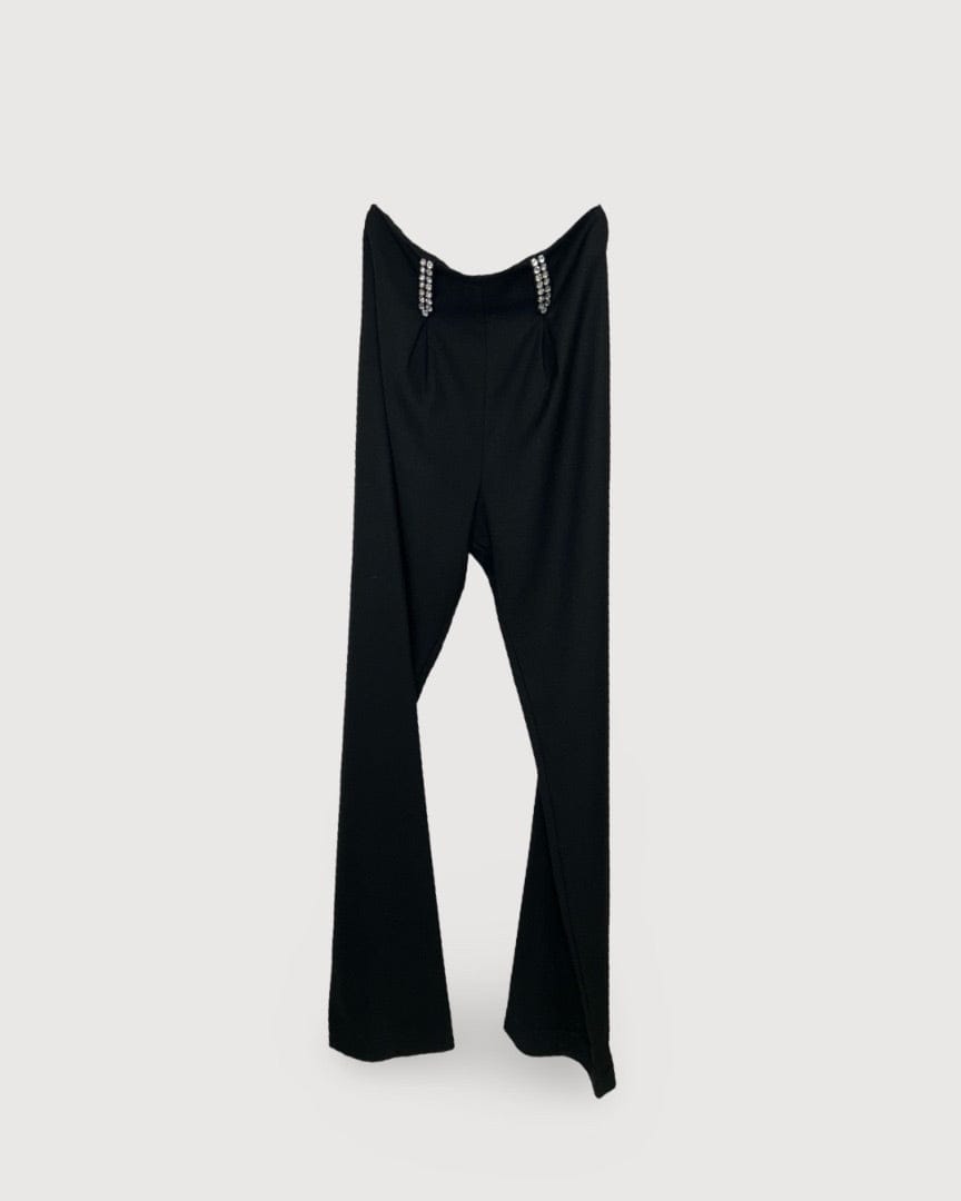 DE LA VALI DE LA VALI Crystal Trim Suit Black 10