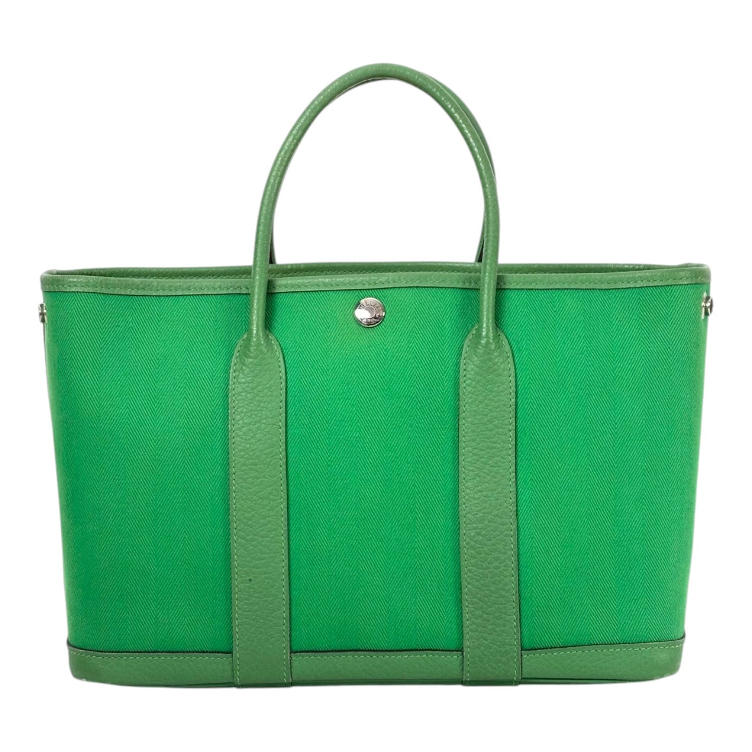 Hermes Green Garden Party 30cm in Canvas/Leather