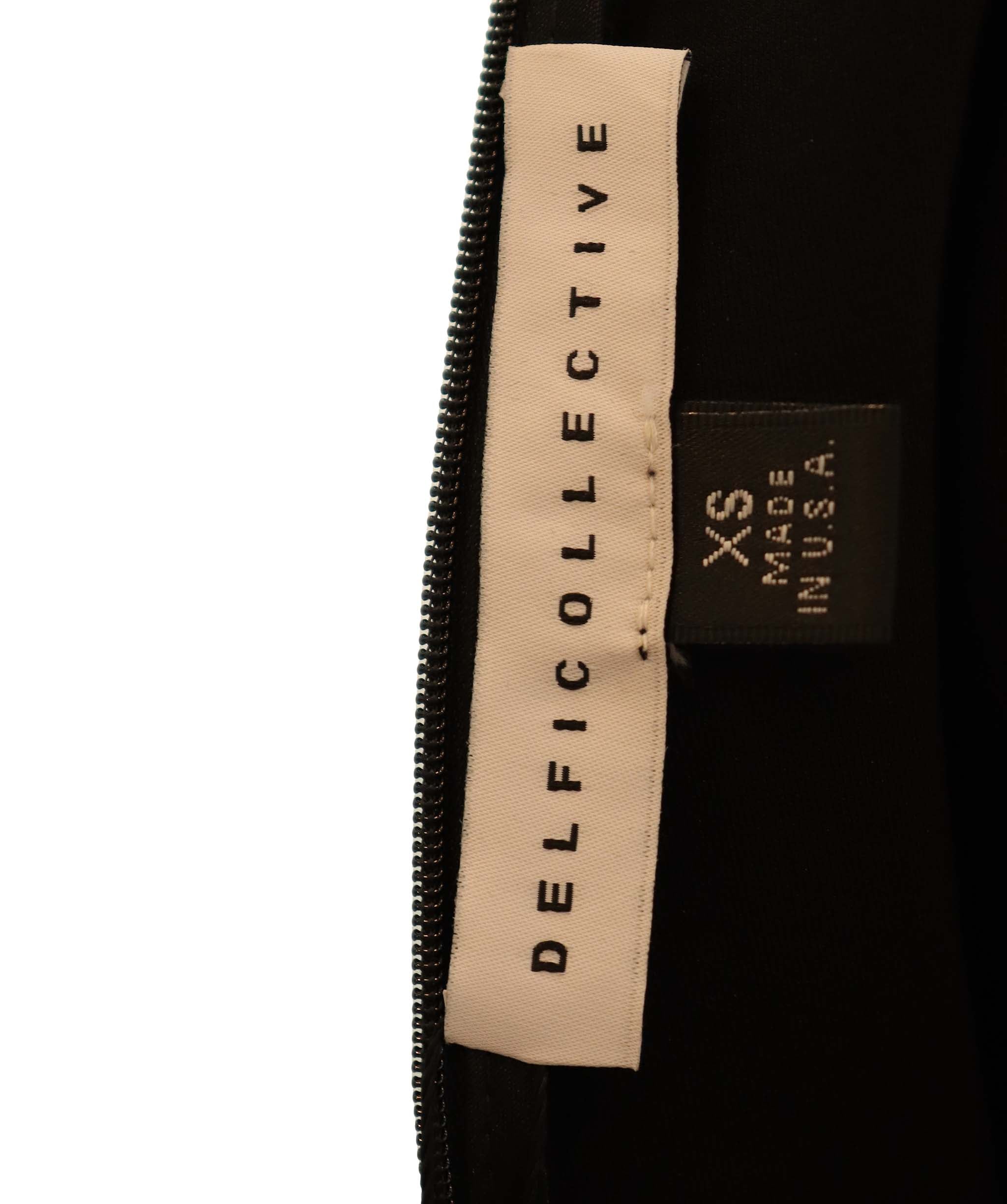 Delficollective Delficollective Black Stretch Crepe Chloe Mini Dress XS ASC6920