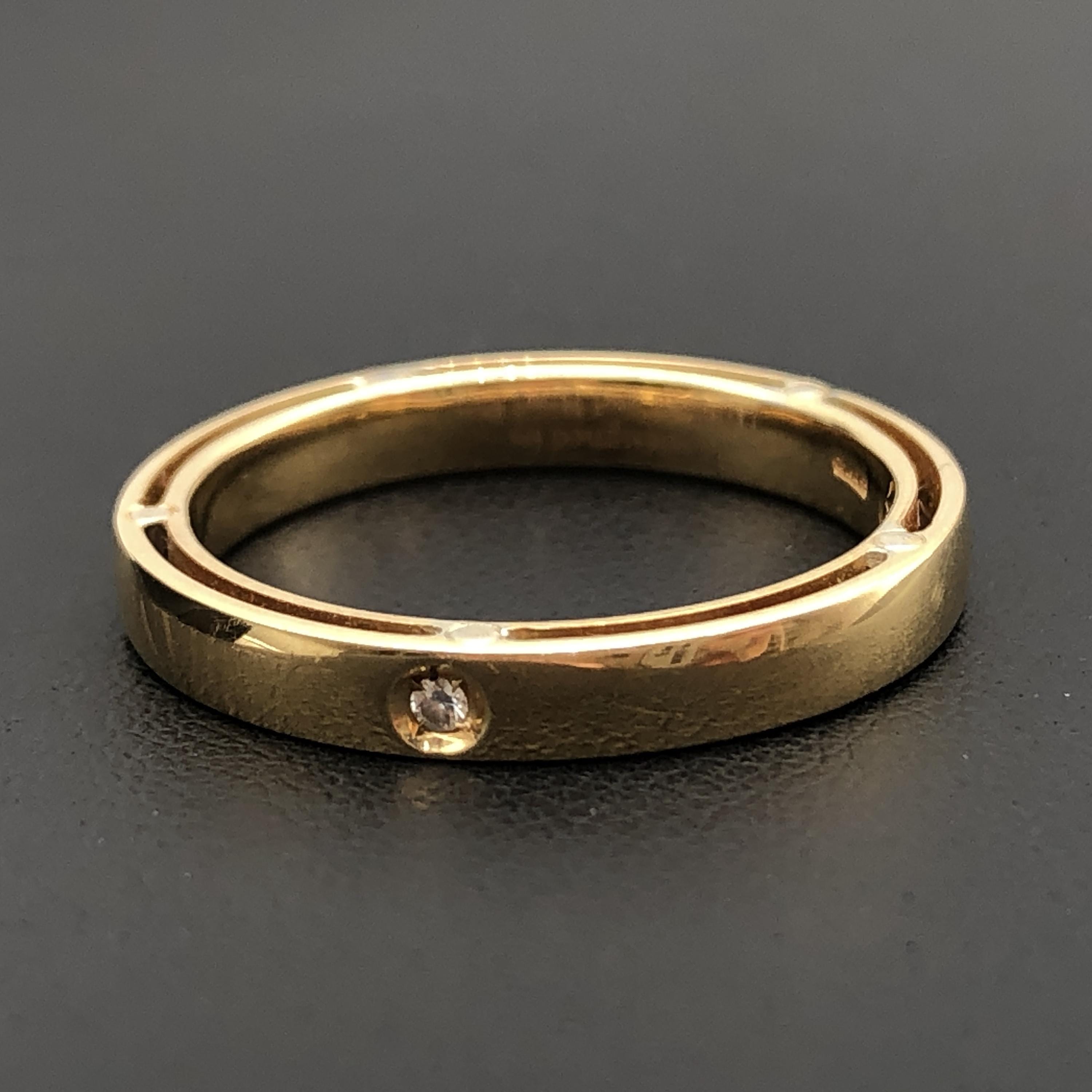 Diamiani Diamiani Damiani and Brad Pitt Collaboration 1P Diamond Band Ring, K18YG, 4g, US Size 7 C297241