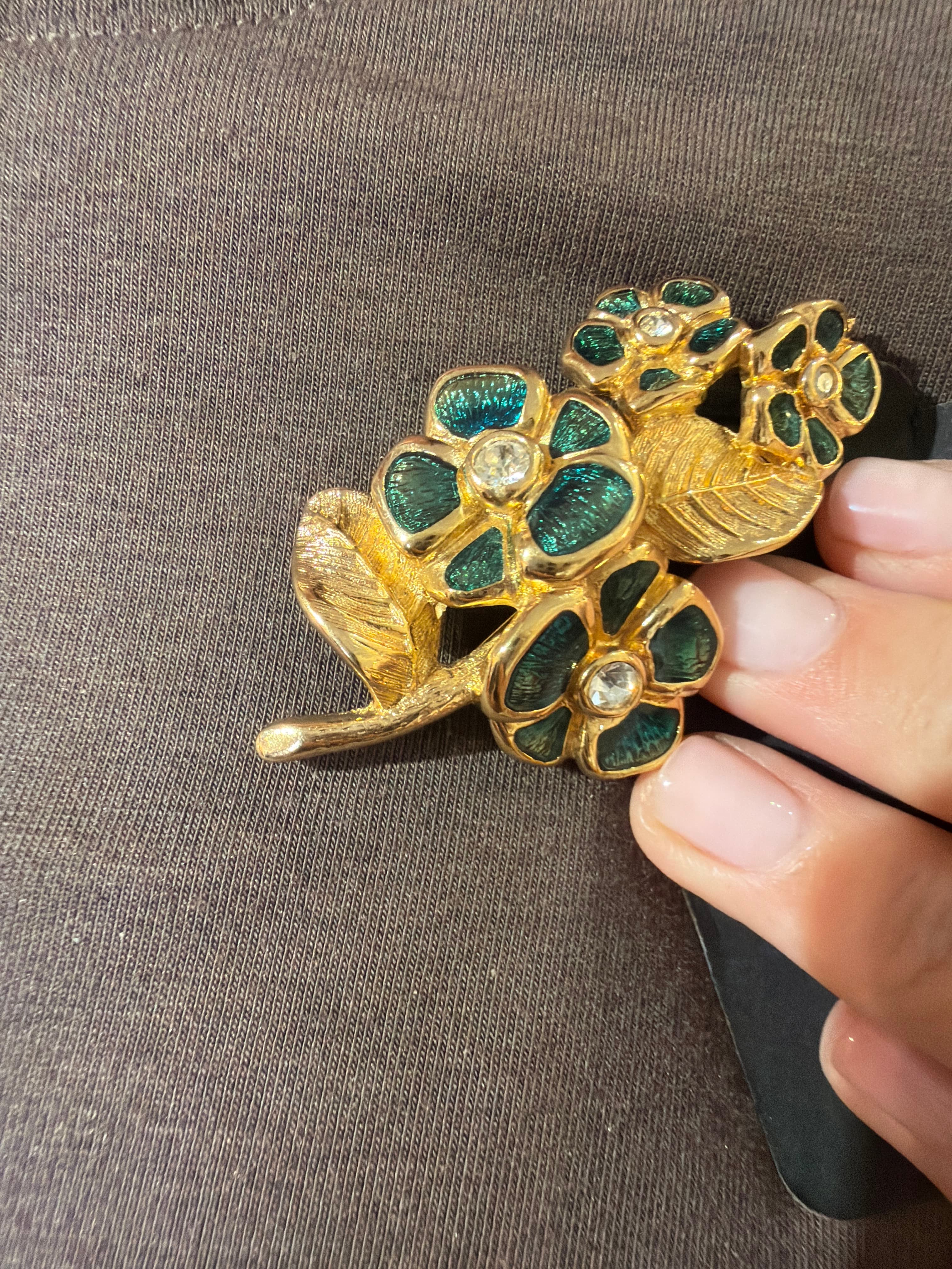 Dior Dior gold plated flower brooch  AKC1542