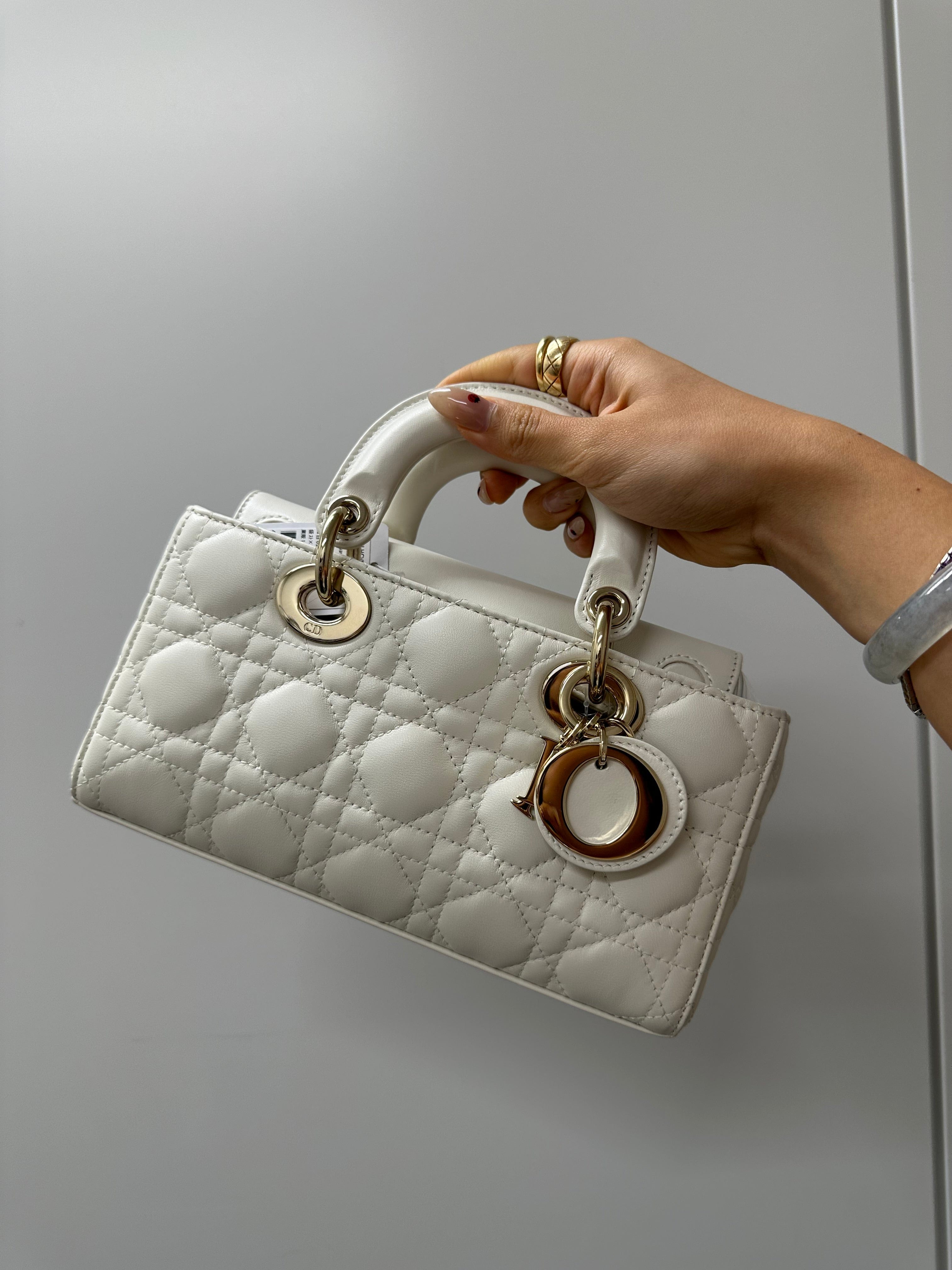 DIOR DIOR Lamb White G D-JOY 2 Way Bag B0818LHCVM