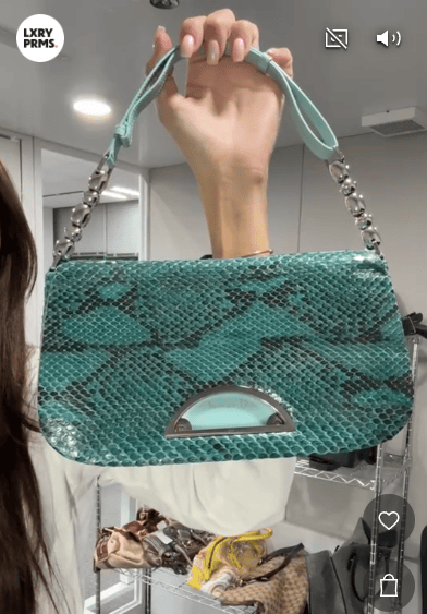 Dior Dior Maris Pearl One Shoulder Bag Python Blue B02085CPFE