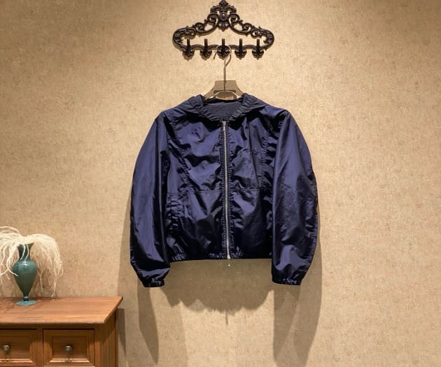 Dior Dior Midnight Blue Logo Print Hooded Jacket / Size 50 / 99% New, Logo Partially Adhesive / JM37666 SYCFJM37666