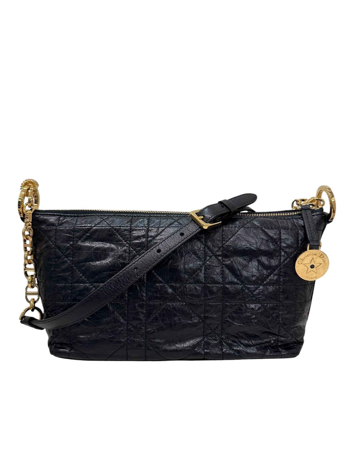 Dior Dior Black Shoulder Bag wih CD Gold Chain