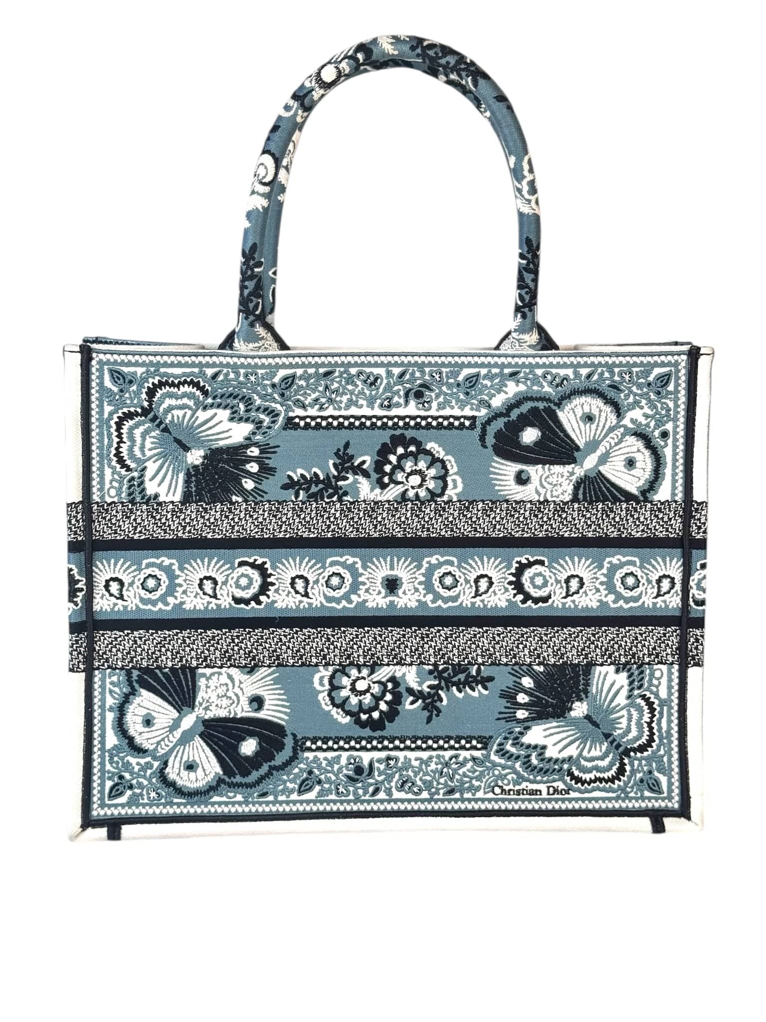 Dior Dior Book Tote MM Butterfly in Embroidered Bandana