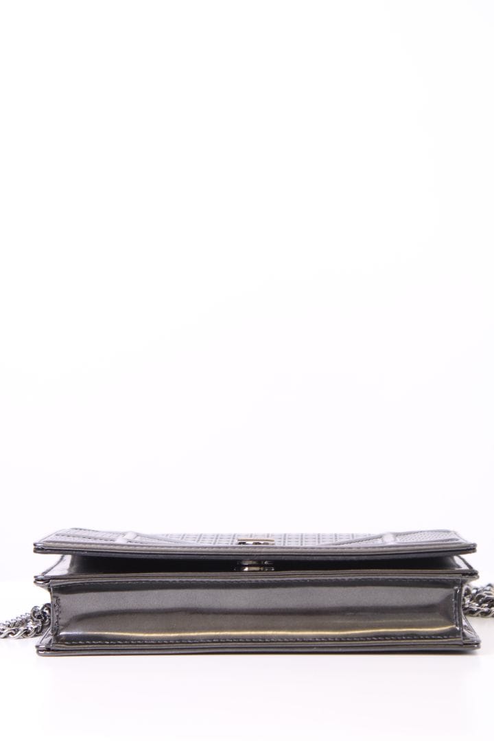 Dior Dior Diorama Cannage Wallet On Chain Bag Gunmetal