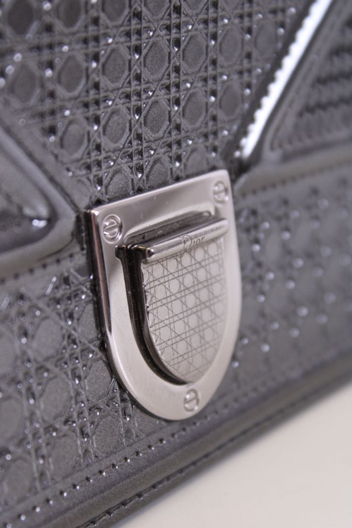 Dior Dior Diorama Cannage Wallet On Chain Bag Gunmetal