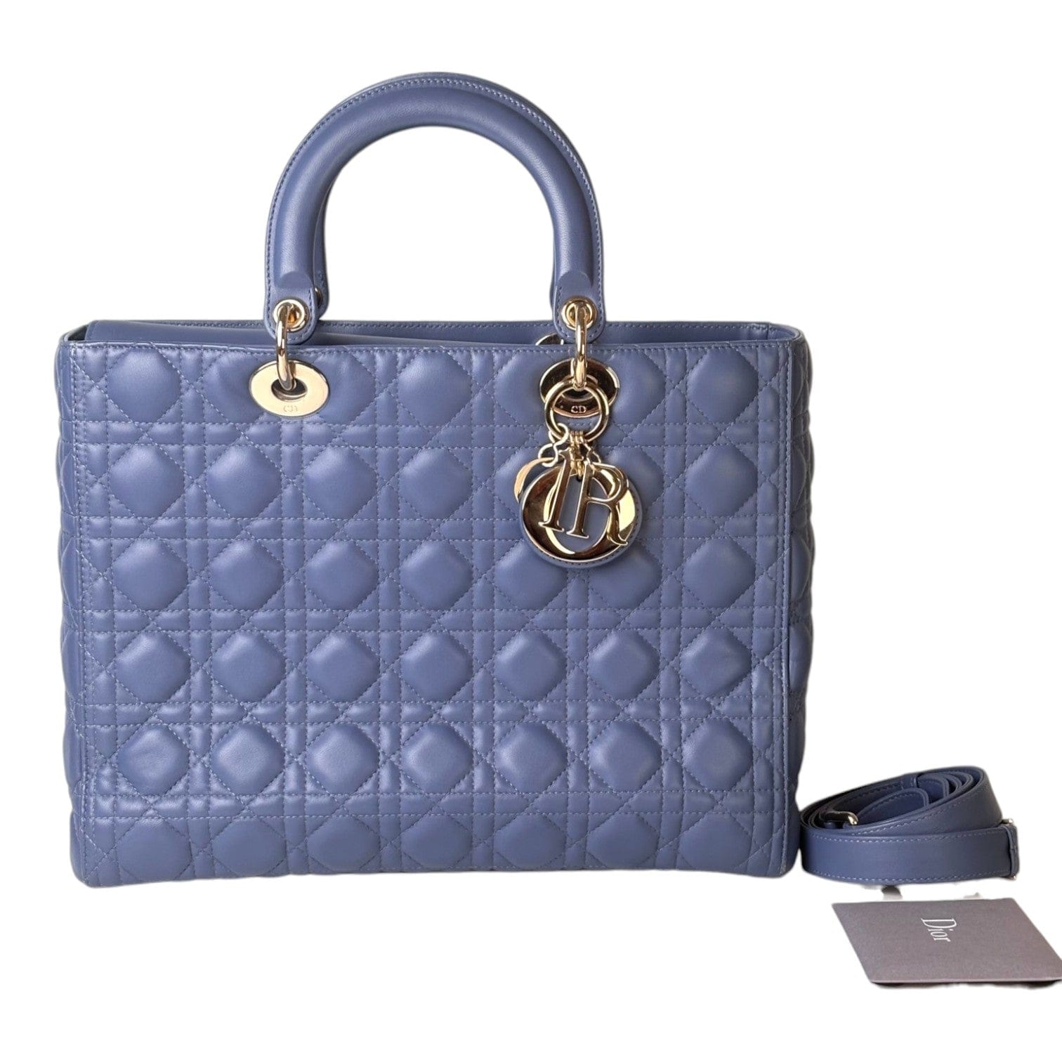 Dior Dior Lady Dior Large Blue Bag