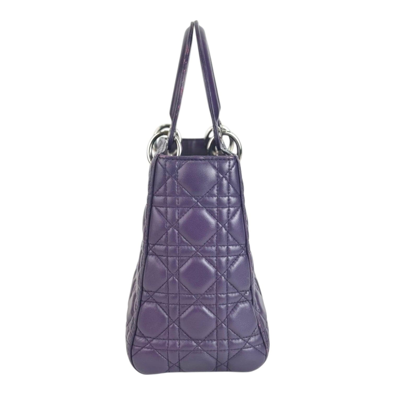 Dior Dior Lady Dior Medium Lambskin Purple Bag