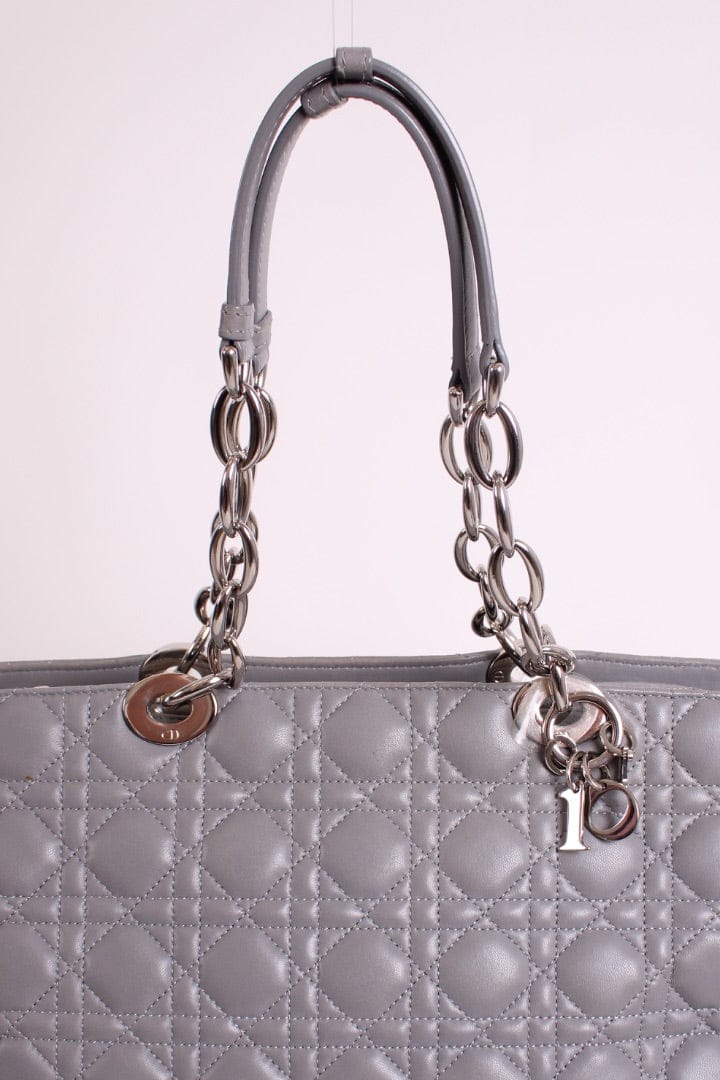 Dior Dior Quilted Tote Bag Grey