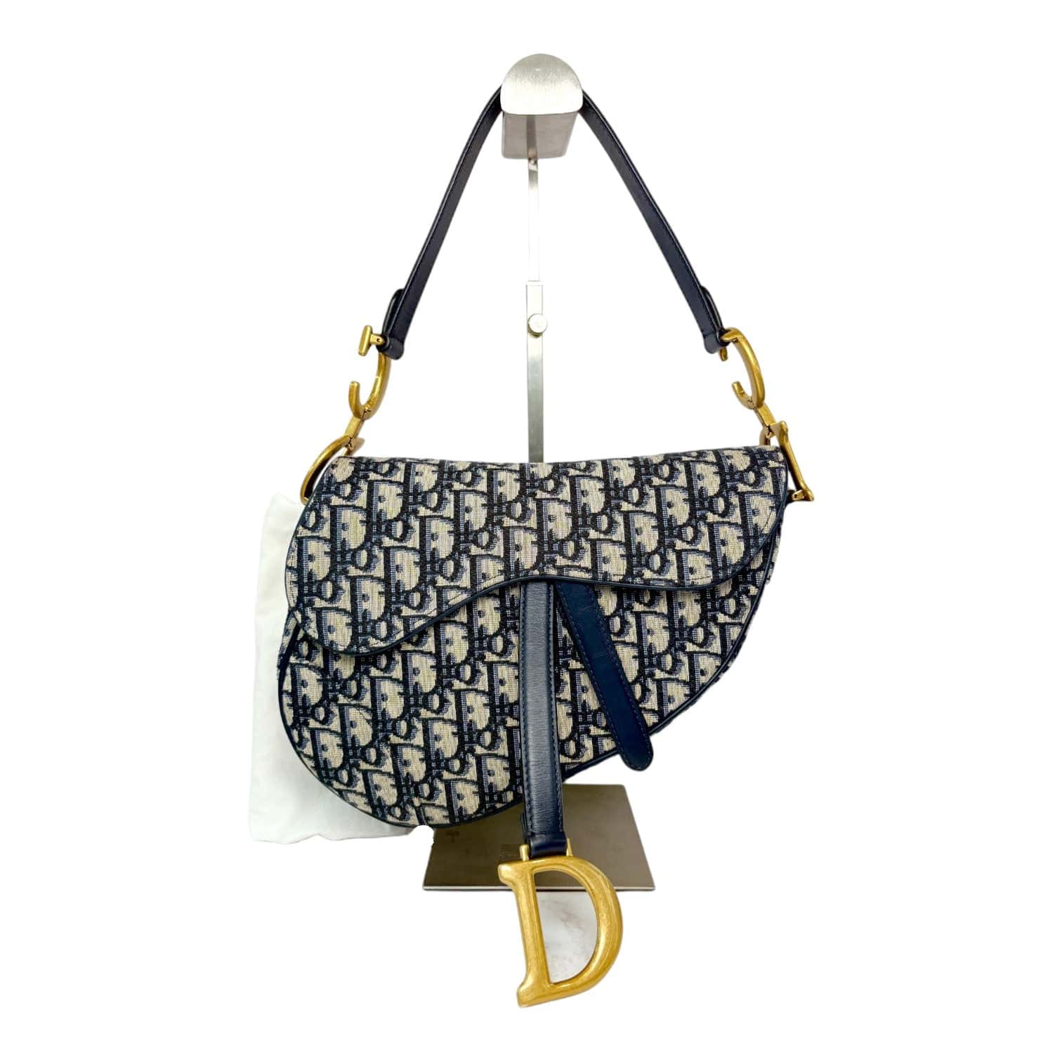 Dior Dior Saddle Bag Blue Oblique Jacquard