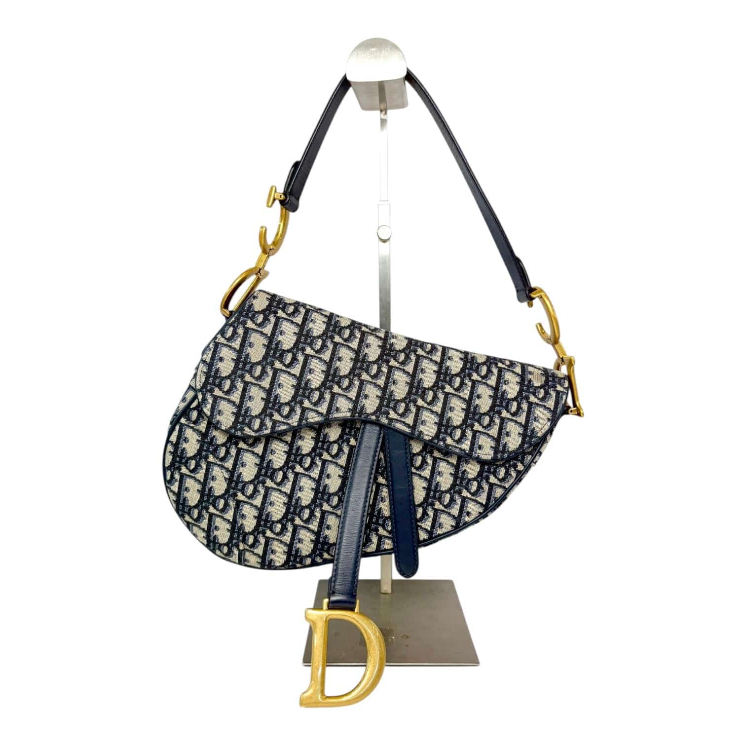 Dior Dior Saddle Bag Blue Oblique Jacquard